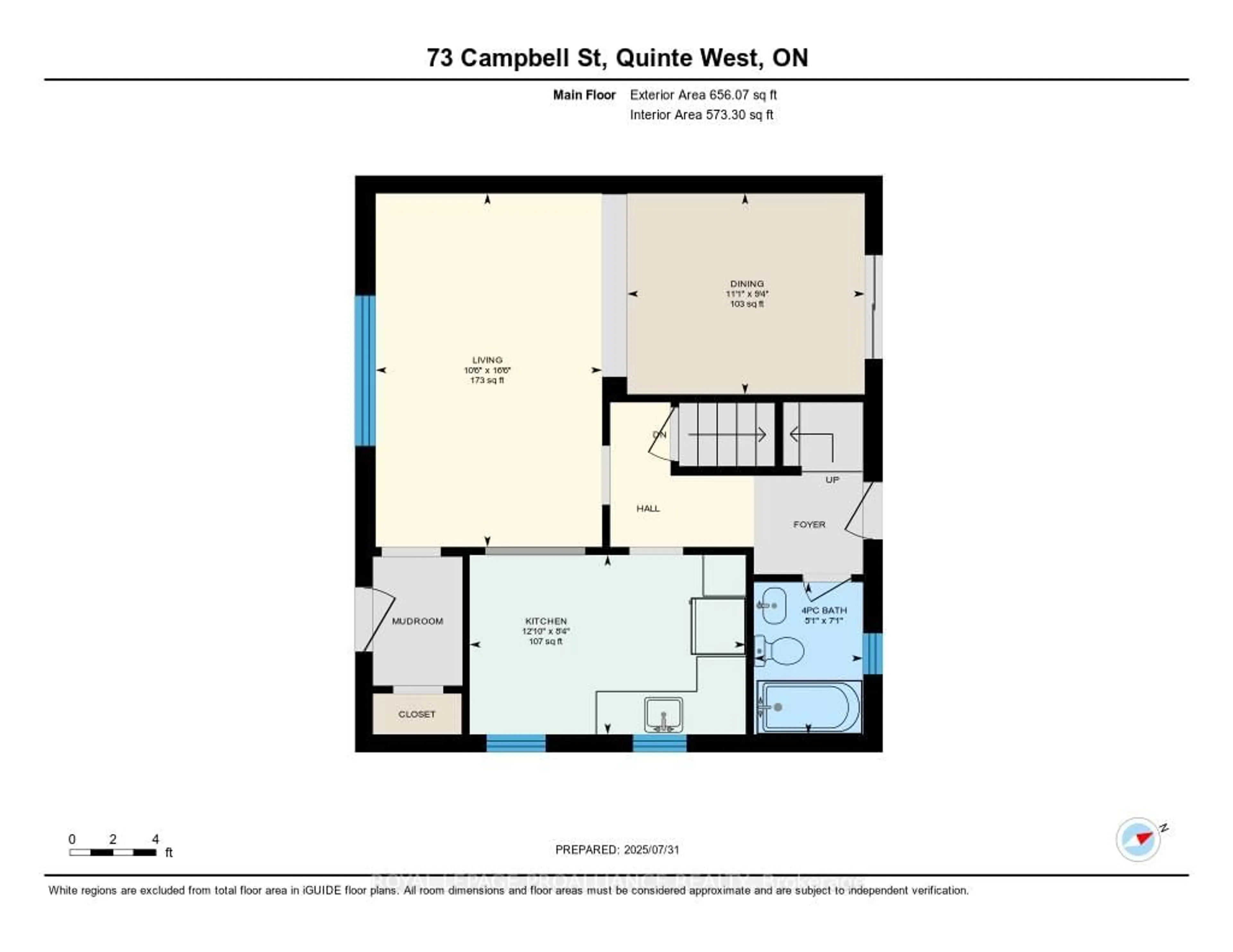 Floor plan for 73 Campbell St, Quinte West Ontario K8V 3A2