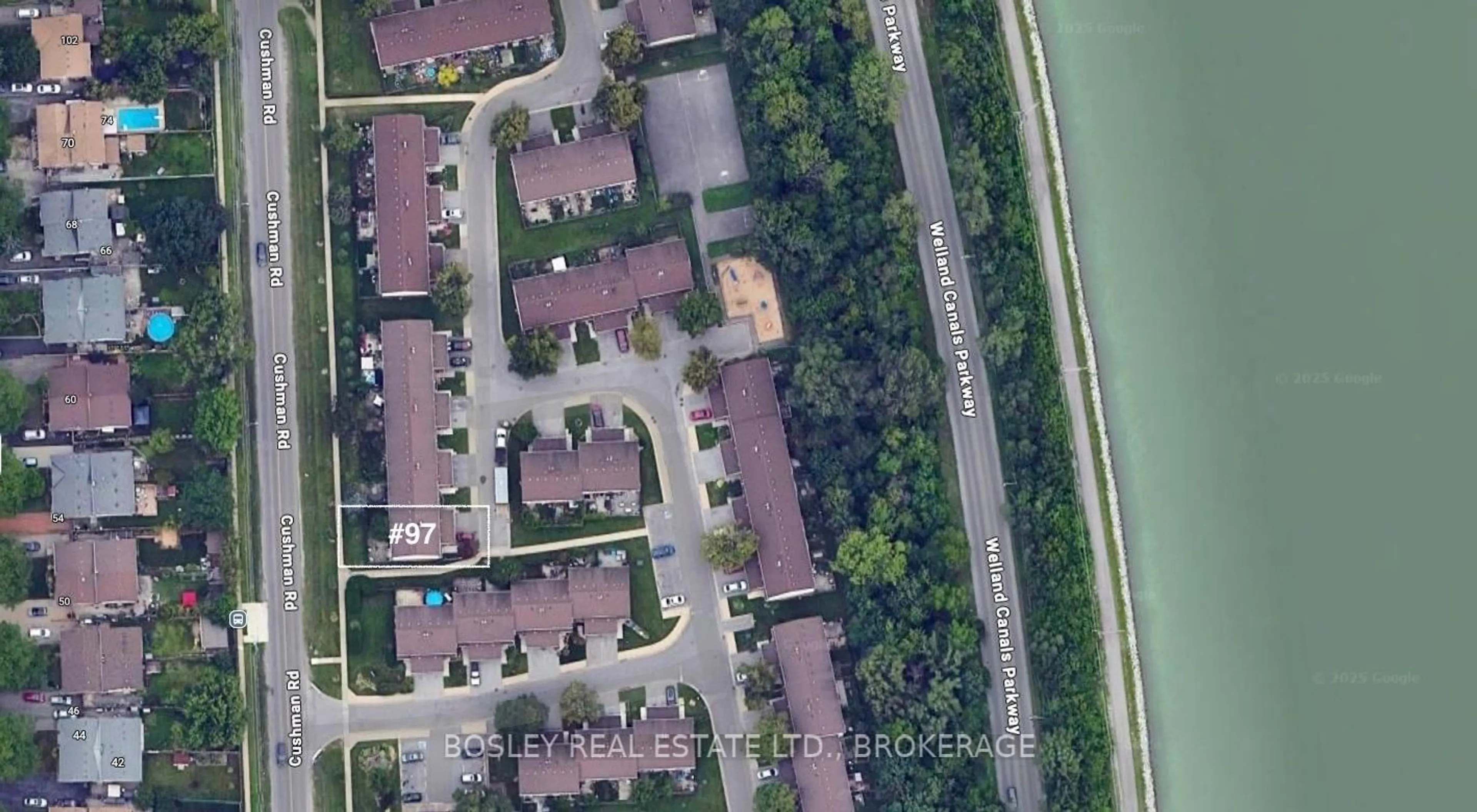 A pic from outside/outdoor area/front of a property/back of a property/a pic from drone, street for 286 Cushman Rd #97, St. Catharines Ontario L2M 6Z2