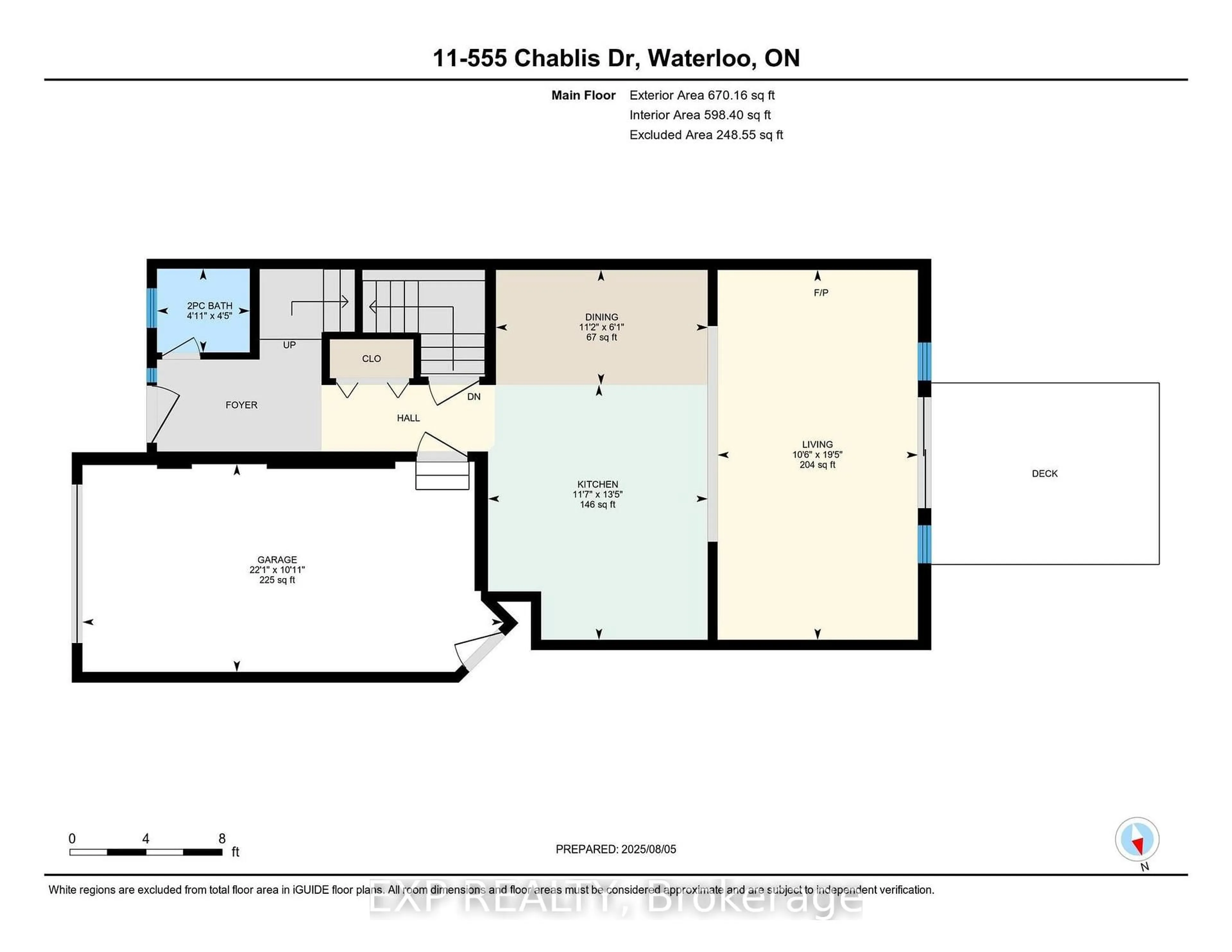 Floor plan for 555 Chablis Dr #11, Waterloo Ontario N2T 0A5