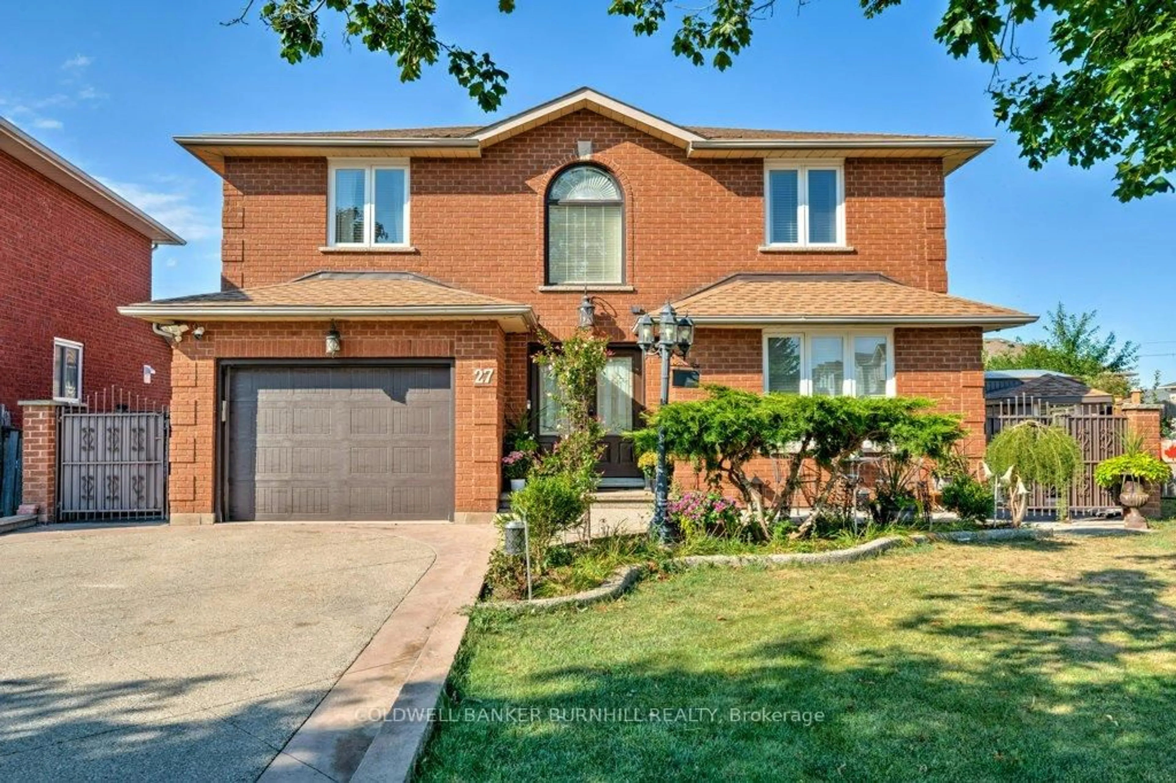 Home with brick exterior material, street for 27 Pinewoods Dr, Hamilton Ontario L8J 2T5