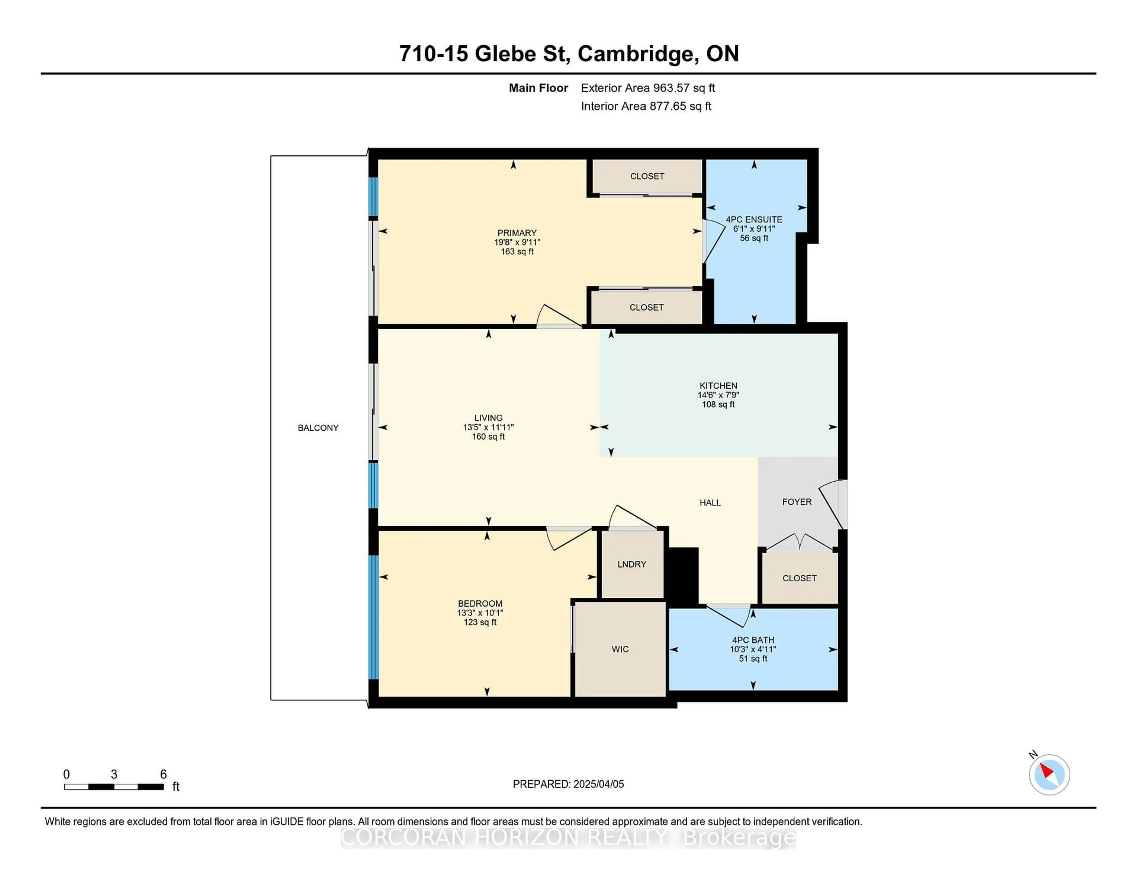 Floor plan for 15 Glebe St #710, Cambridge Ontario N1S 0C3
