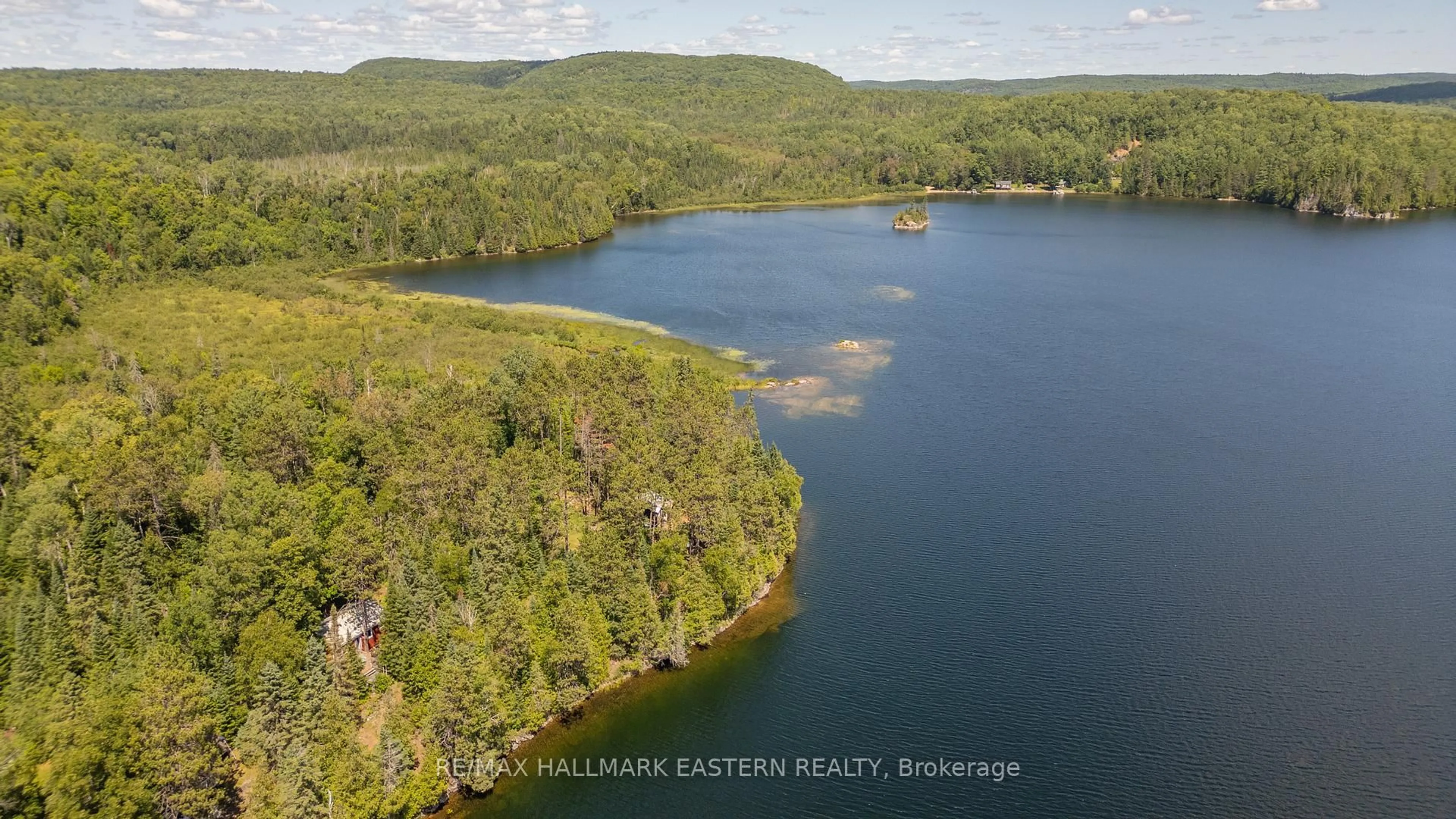 A pic from outside/outdoor area/front of a property/back of a property/a pic from drone, water/lake/river/ocean view for 0 Trout Lake Road, Addington Highlands Ontario K0L 2M0