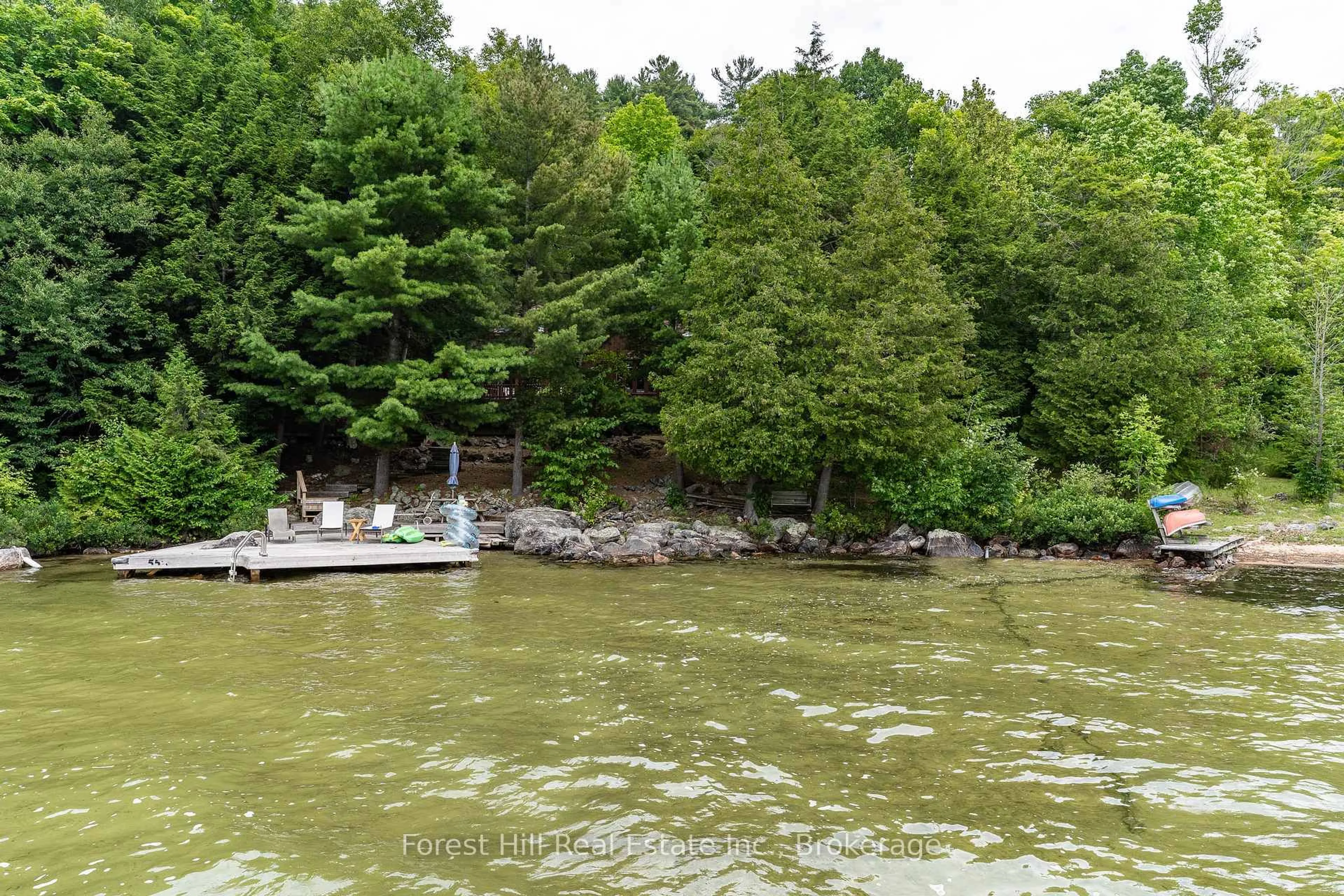Patio, water/lake/river/ocean view for 554 & 558 W/A Skeleton Lake, Huntsville Ontario P0B 1M0