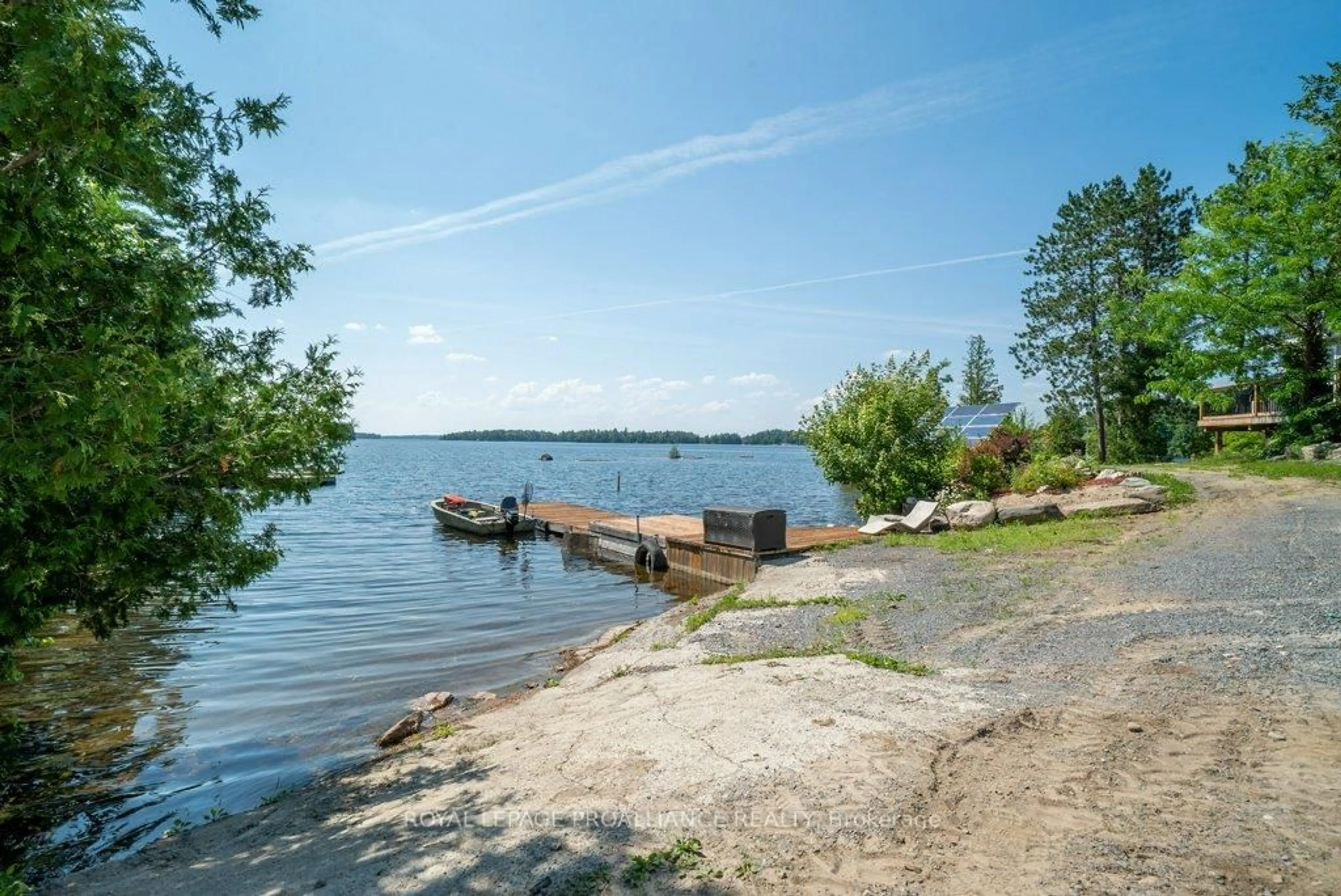 Patio, water/lake/river/ocean view for 2475 Alf's Bay Lane, Arden Ontario K0H 1B0