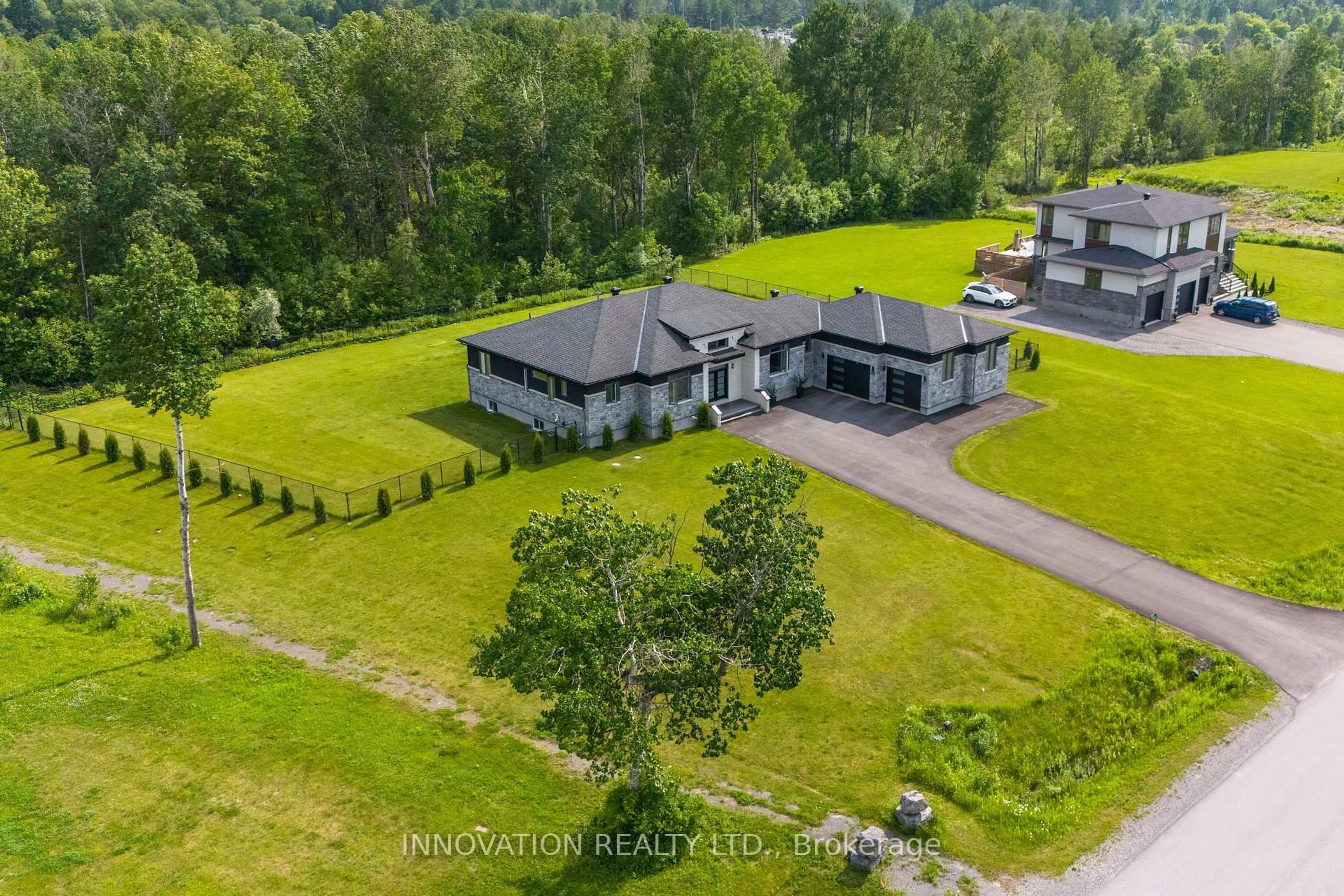 A pic from outside/outdoor area/front of a property/back of a property/a pic from drone, mountain view for 651 Ballycastle Cres, Ottawa Ontario K1X 0A3