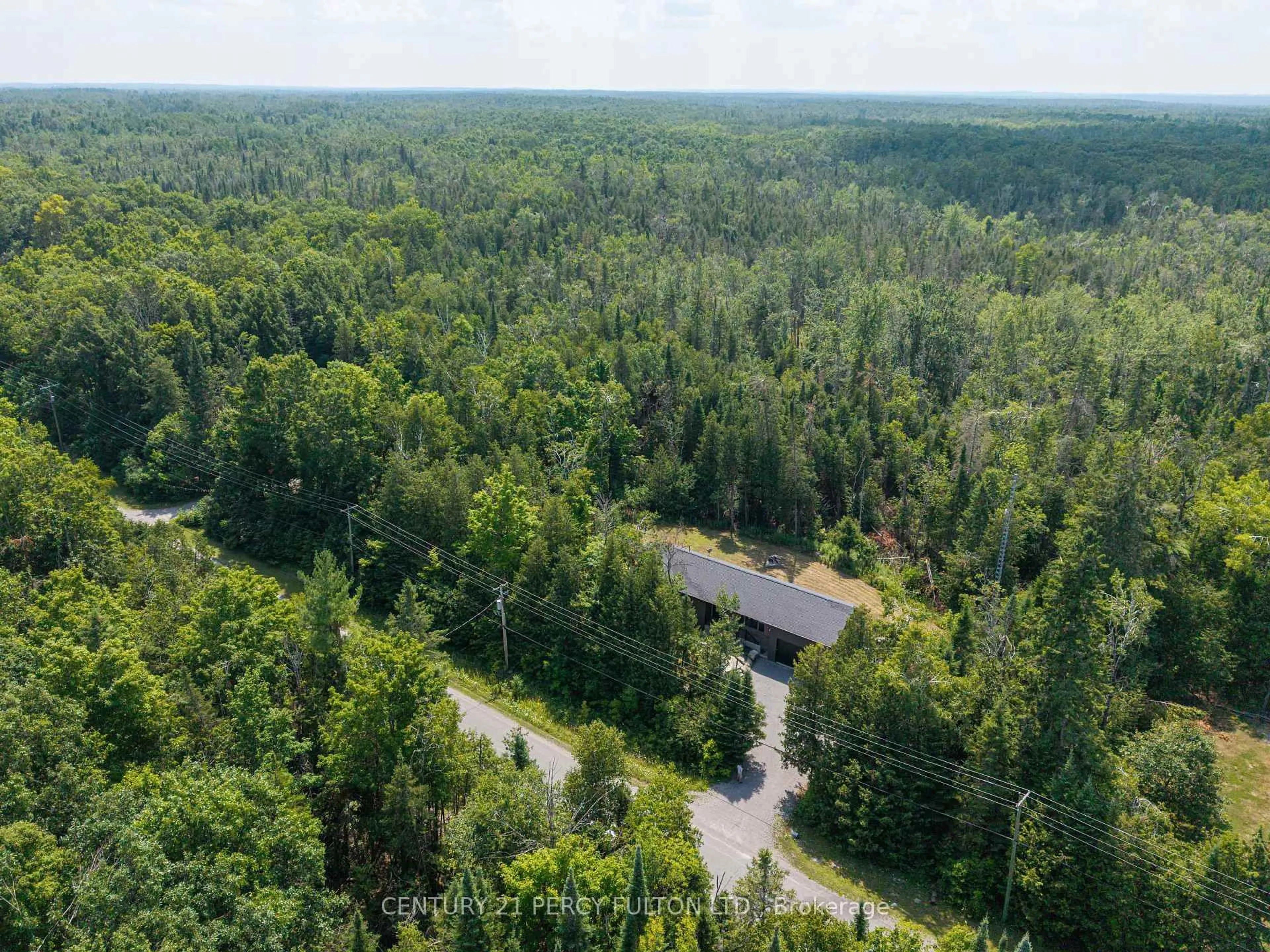 A pic from outside/outdoor area/front of a property/back of a property/a pic from drone, forest/trees view for 2196 Mccrackens Ldg Rd, Douro-Dummer Ontario K0L 2H0