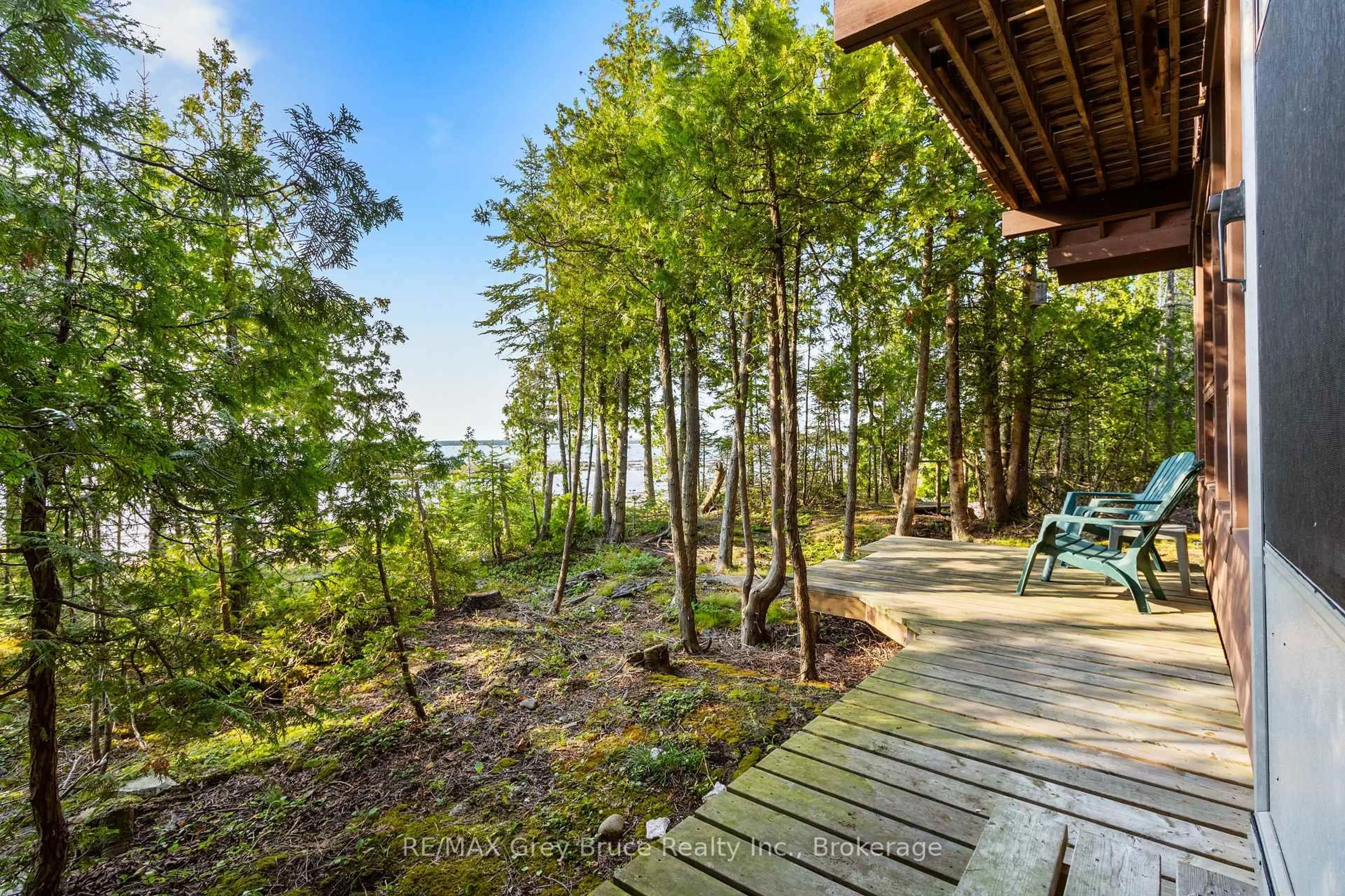 Patio, forest/trees view for 287 Robert Allen Dr, Northern Bruce Peninsula Ontario N0H 2R0