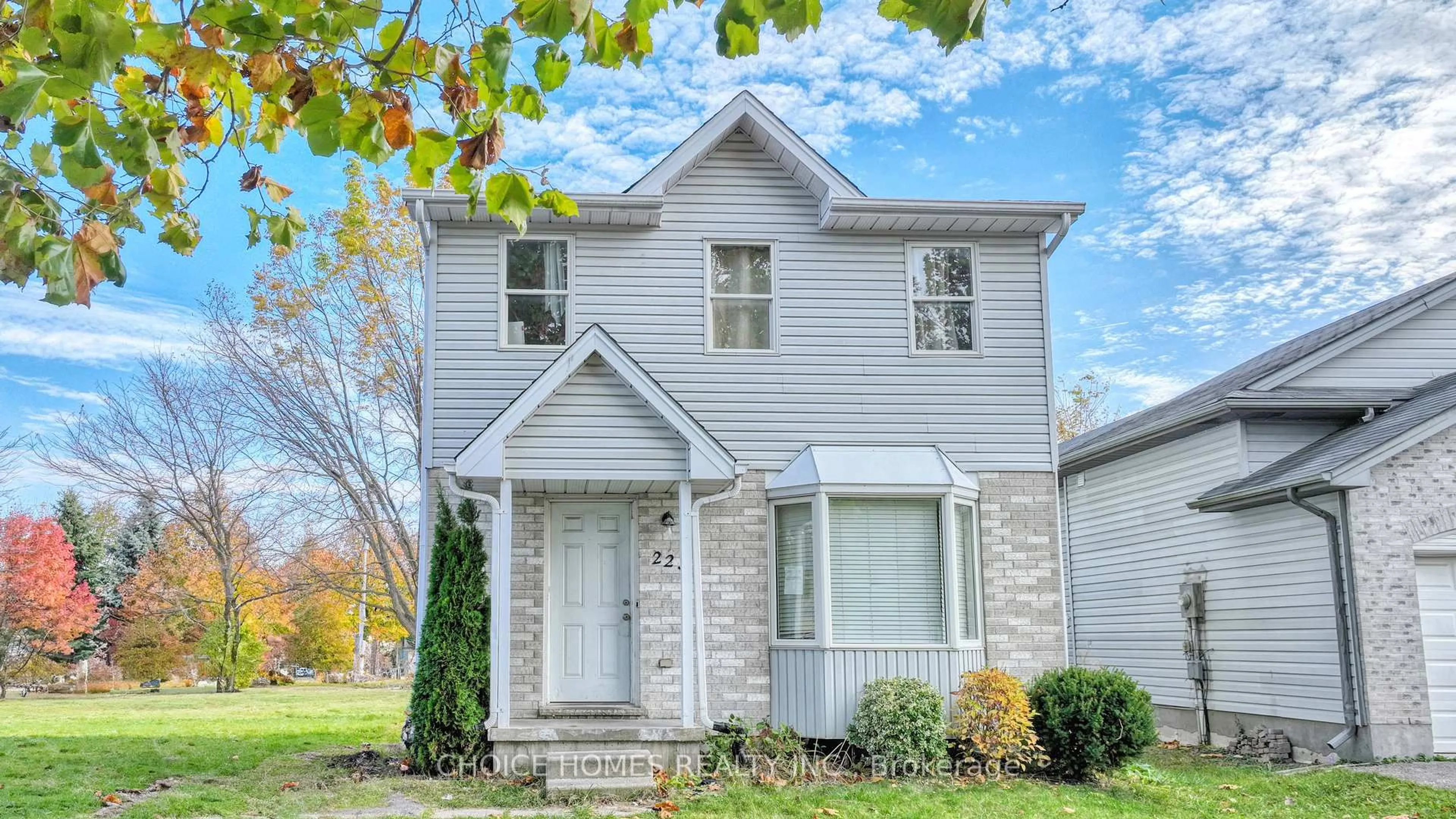 Home with vinyl exterior material, street for 223 Fleming Dr, London East Ontario N5V 5C7