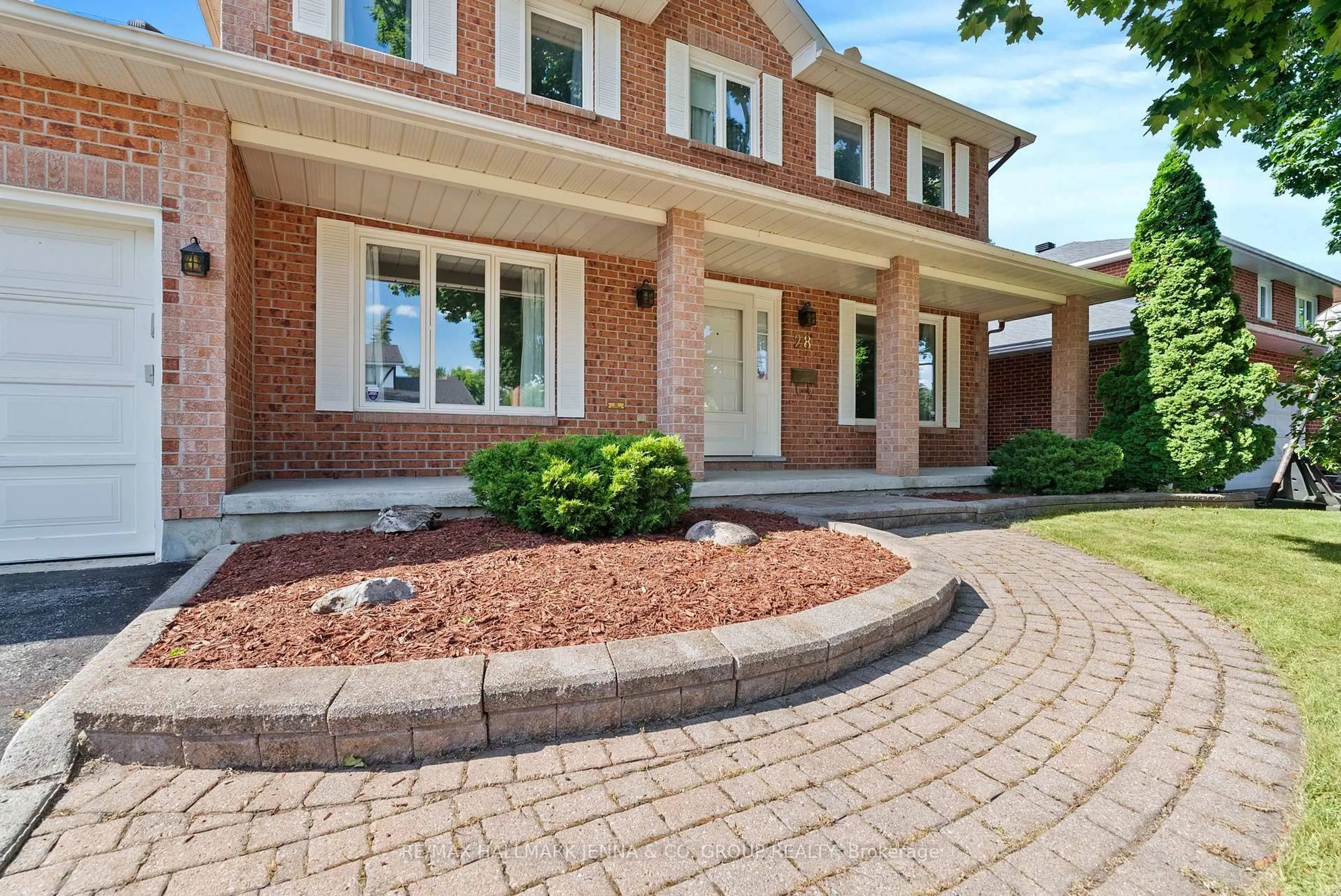 Home with brick exterior material, street for 28 Pine Bluff Tr, Ottawa Ontario K2S 1E1