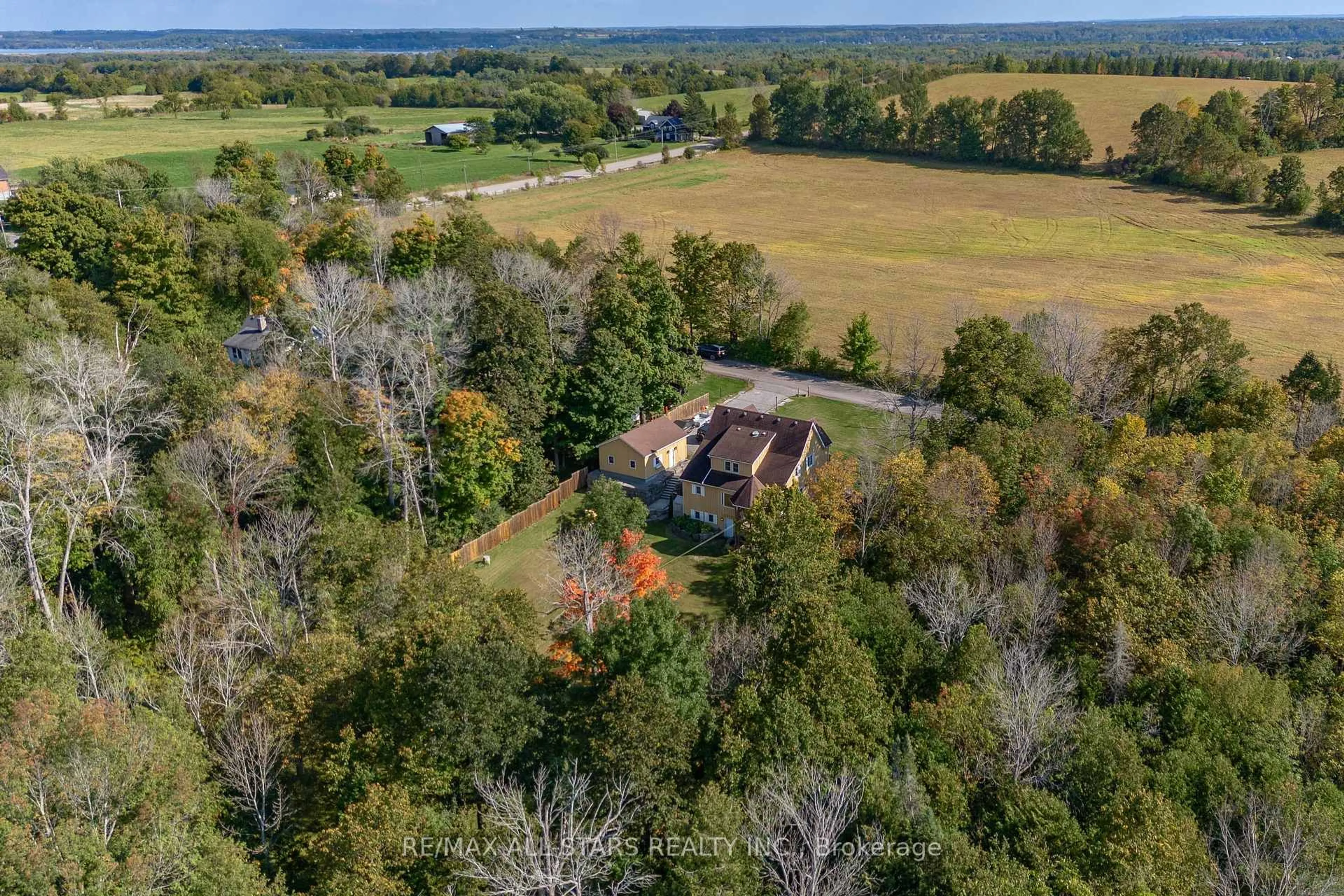 A pic from outside/outdoor area/front of a property/back of a property/a pic from drone, forest/trees view for 18 BLYTHE SHORE Rd, Kawartha Lakes Ontario K0M 1N0