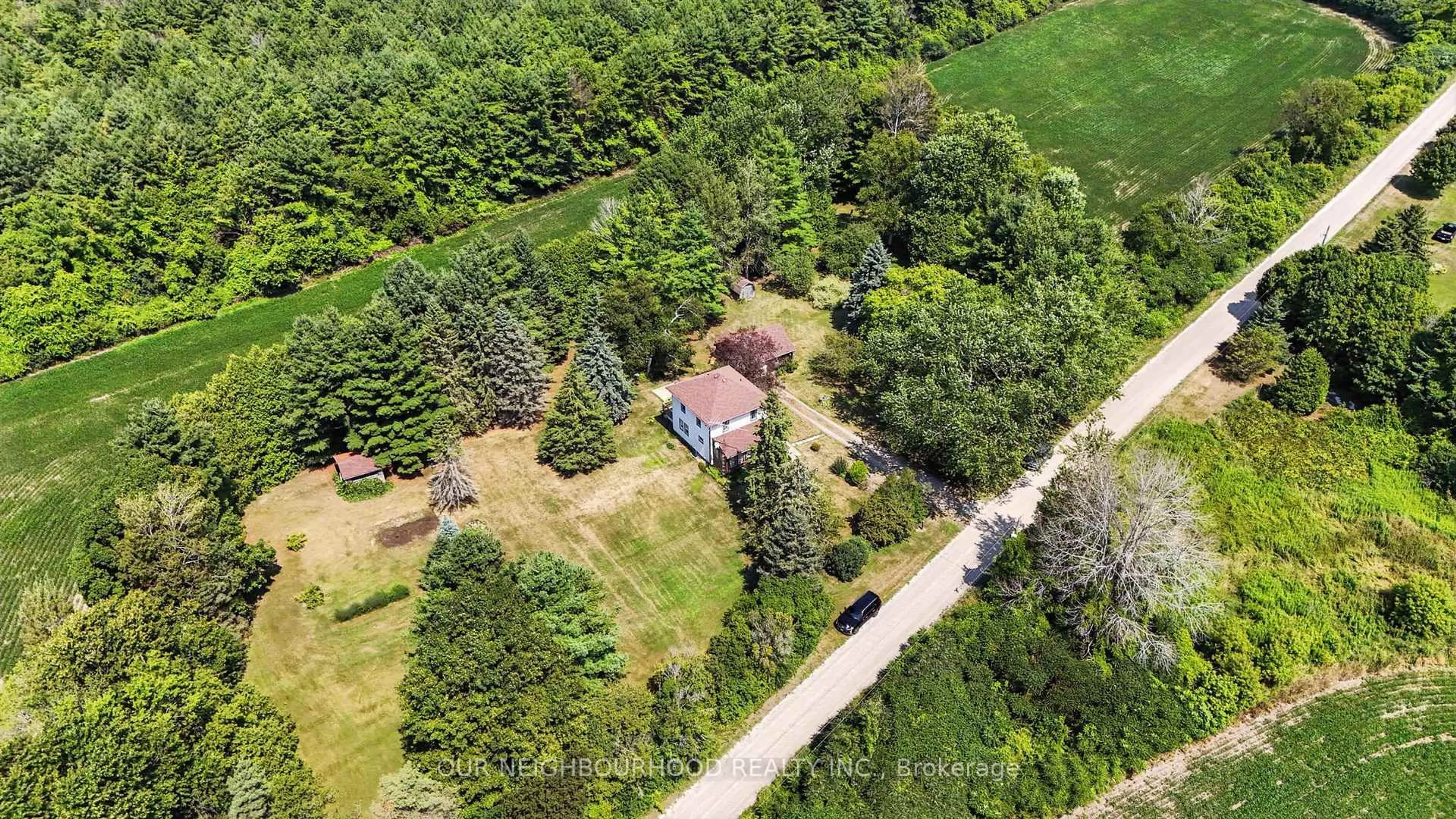 A pic from outside/outdoor area/front of a property/back of a property/a pic from drone, forest/trees view for 146 Barnum House Rd, Alnwick/Haldimand Ontario K0K 2G0