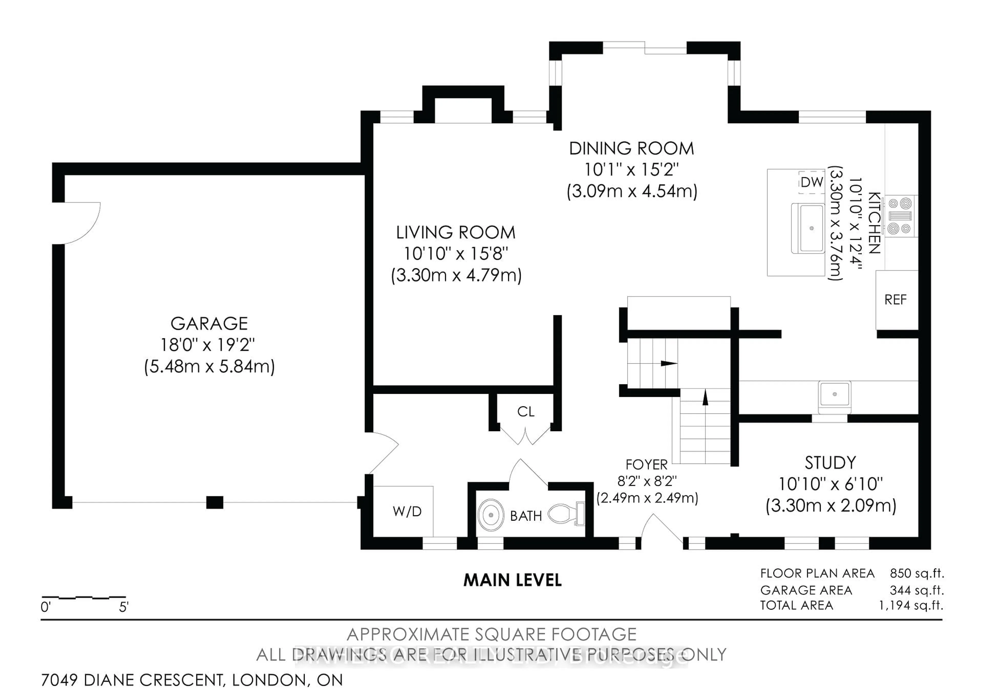 Floor plan for 7049 Diane Cres, London South Ontario N6P 1G2