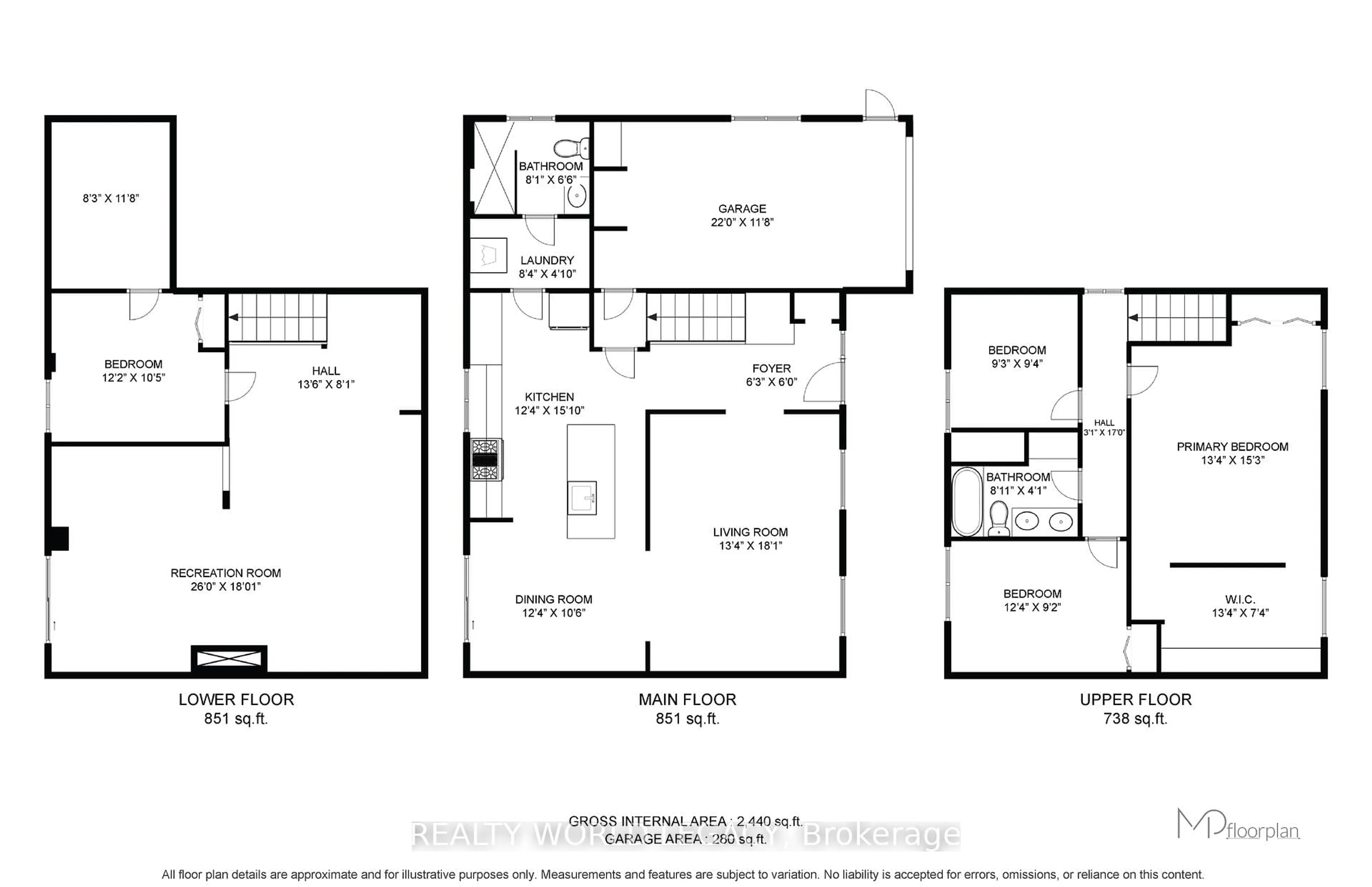 Floor plan for 20 Roseneath Cres, Kitchener Ontario N2E 1V9