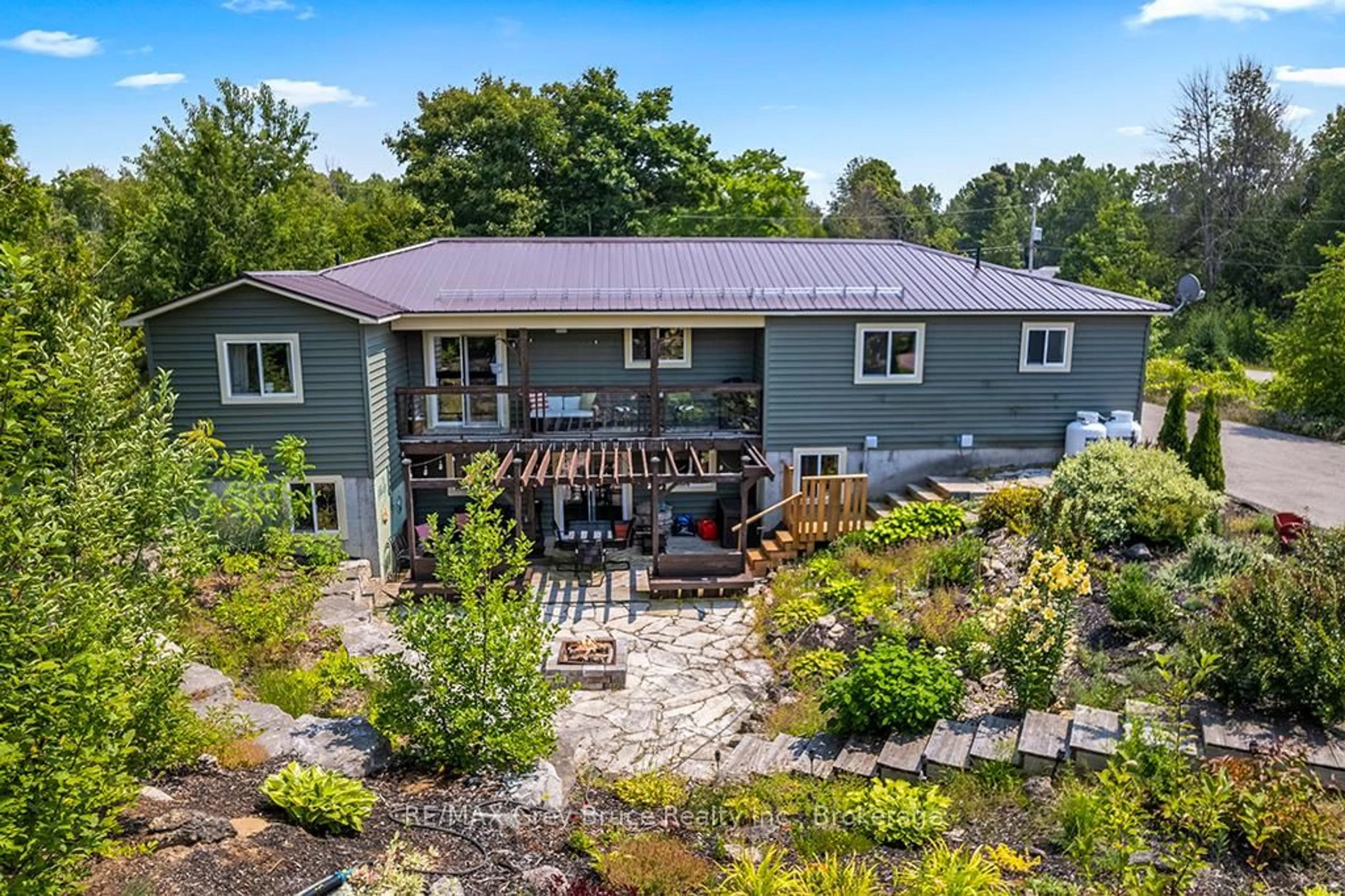 A pic from outside/outdoor area/front of a property/back of a property/a pic from drone, water/lake/river/ocean view for 6 Beechwood Dr, South Bruce Peninsula Ontario N0H 2T0