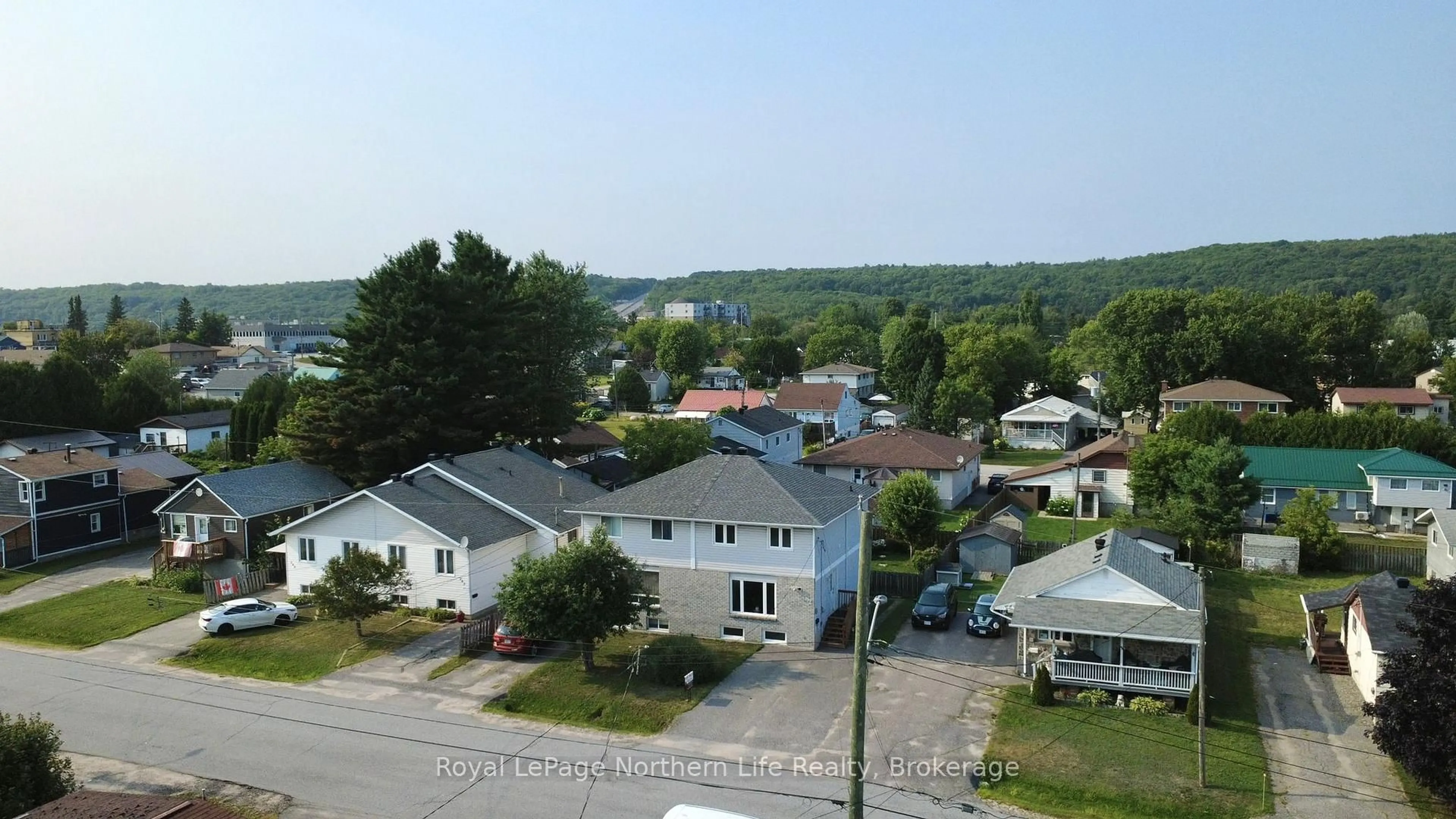 A pic from outside/outdoor area/front of a property/back of a property/a pic from drone, city buildings view from balcony for 252 Gould Ave, North Bay Ontario P1B 7C7