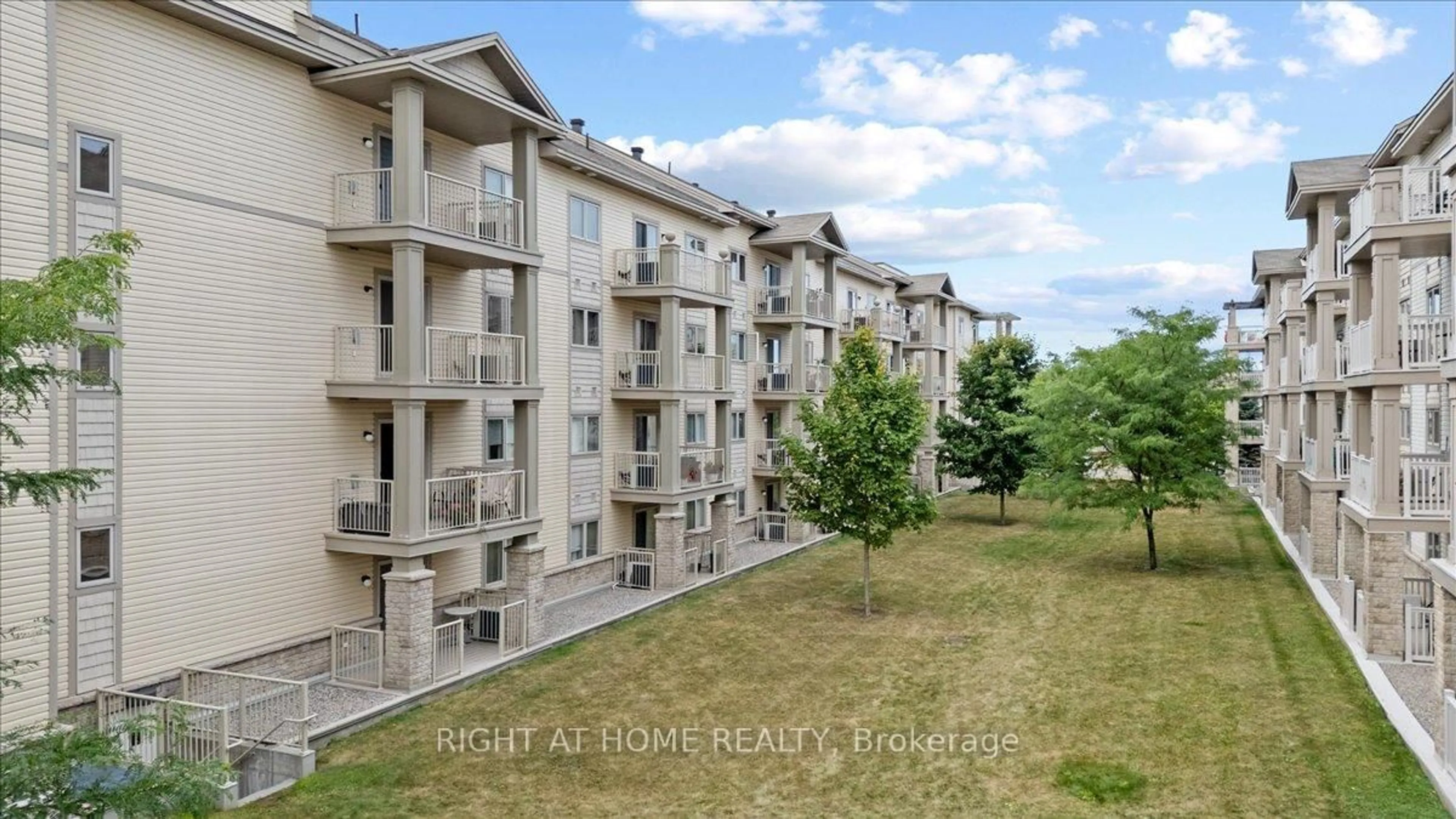 A pic from outside/outdoor area/front of a property/back of a property/a pic from drone, city buildings view from balcony for 141 Potts Private #202, Ottawa Ontario K4A 0X9