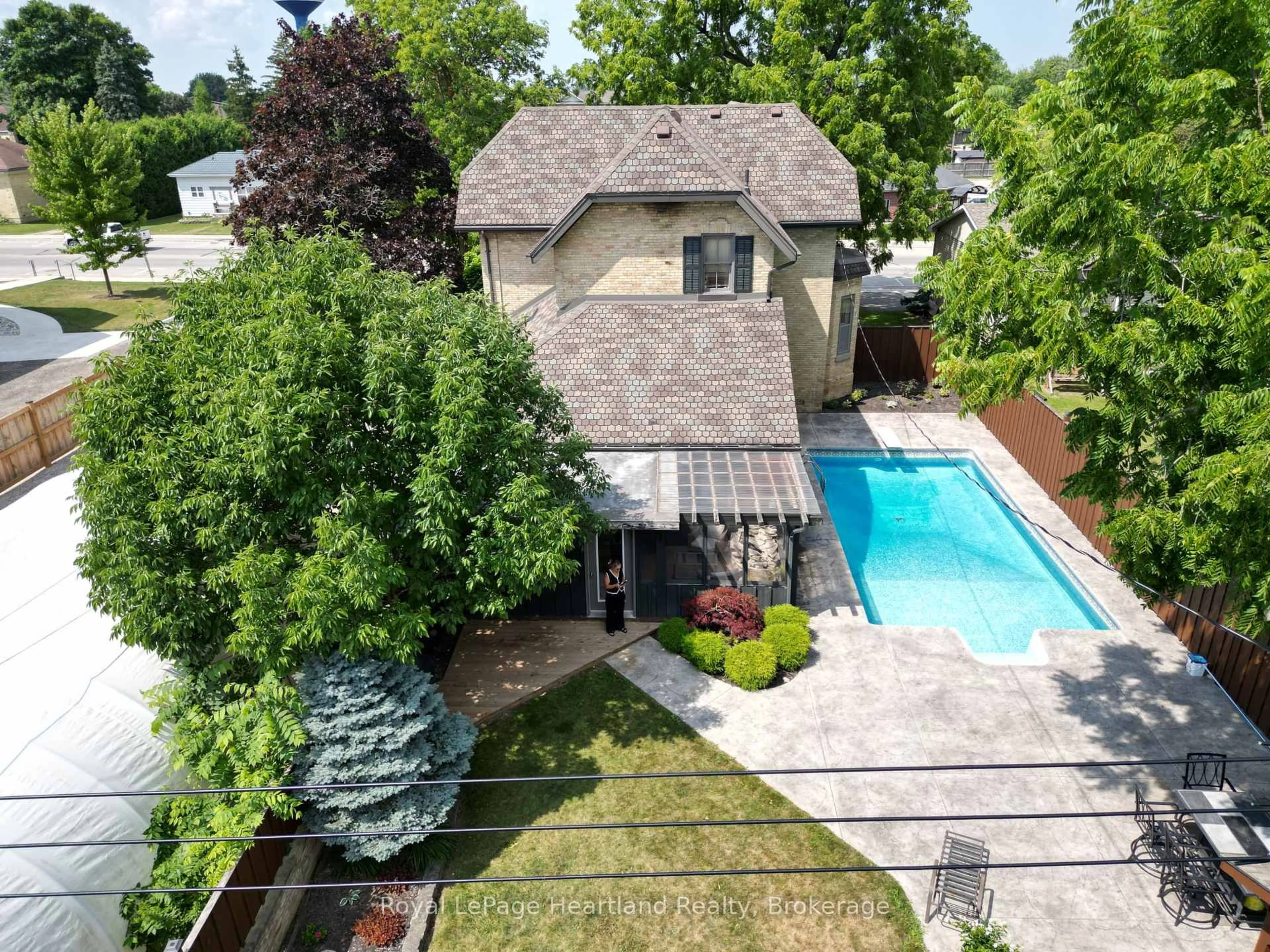 A pic from outside/outdoor area/front of a property/back of a property/a pic from drone, street for 58 Main St, South Huron Ontario N0M 1S1