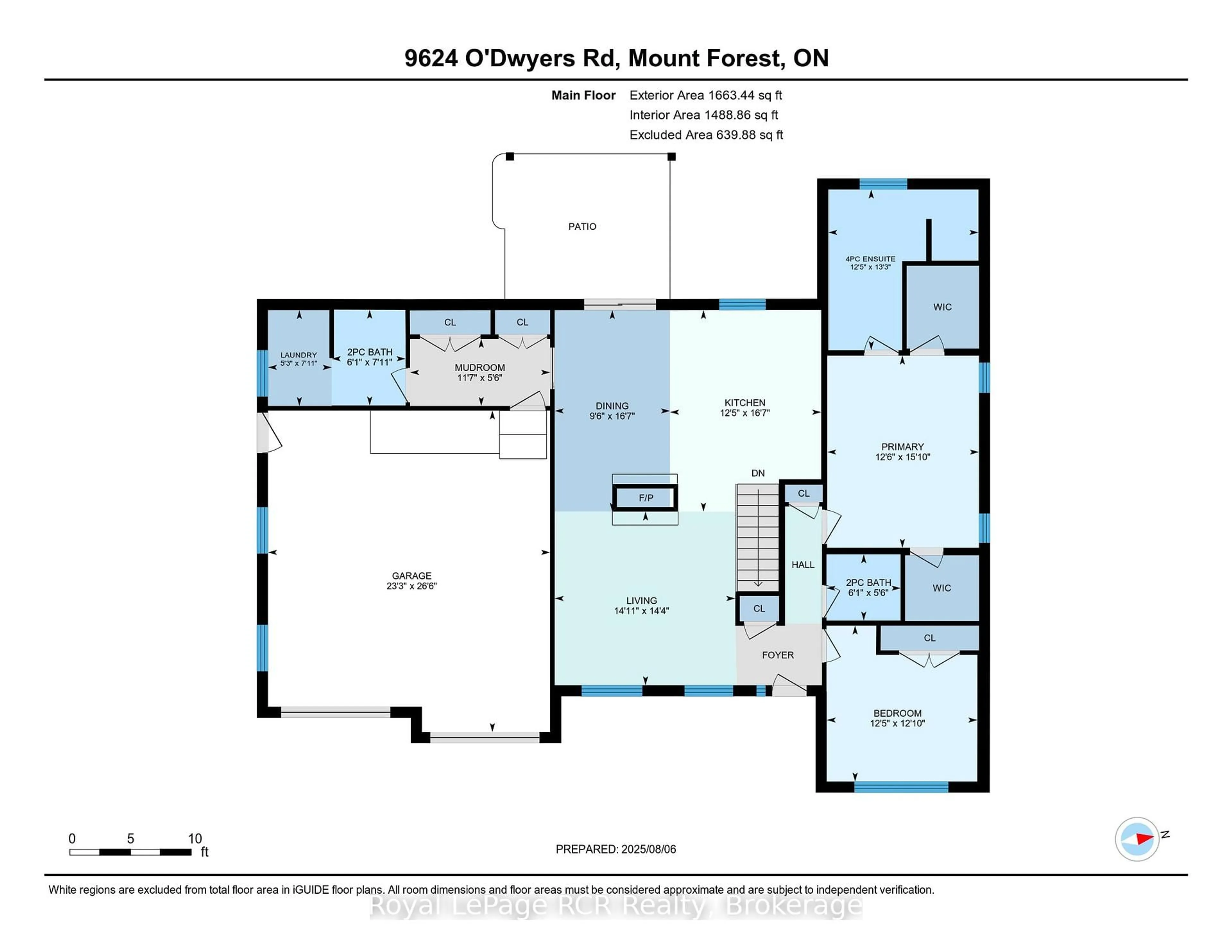 Floor plan for 9624 O'dwyers Rd, Minto Ontario N0G 2L1