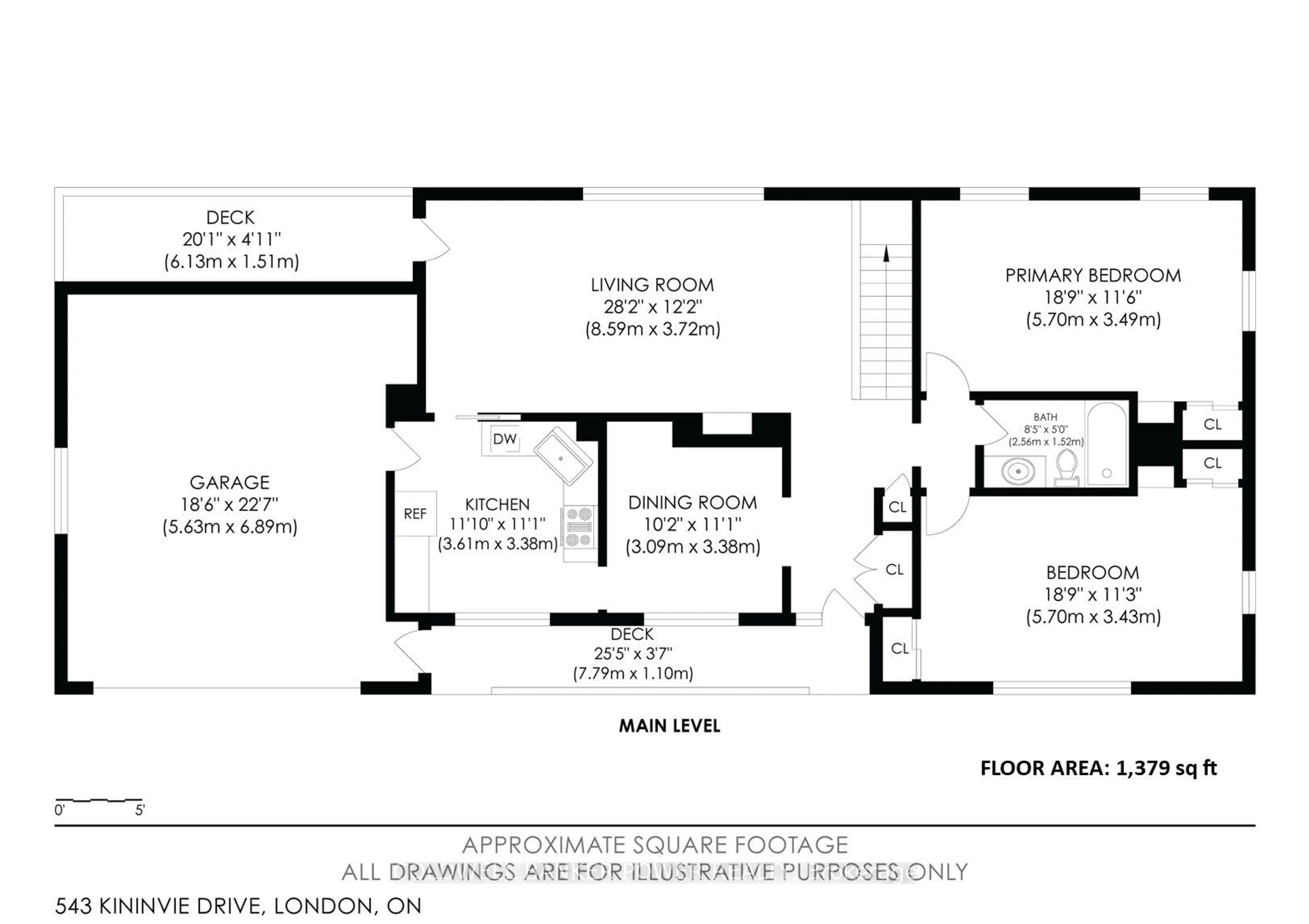 Floor plan for 543 Kininvie Dr, London North Ontario N6G 1P1