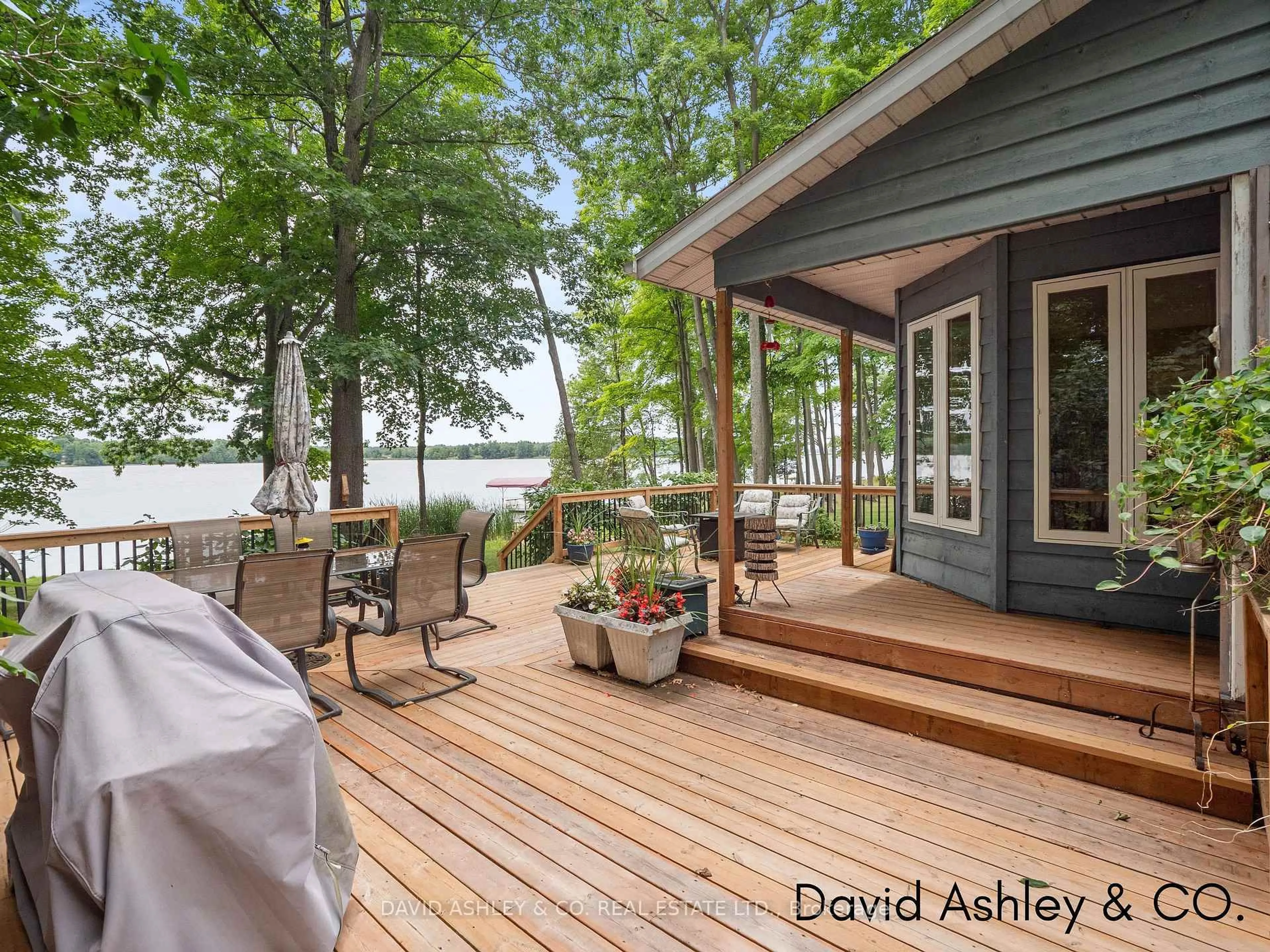 Patio, water/lake/river/ocean view for 489 Tracy's Point Rd, Rideau Lakes Ontario K7H 3C5
