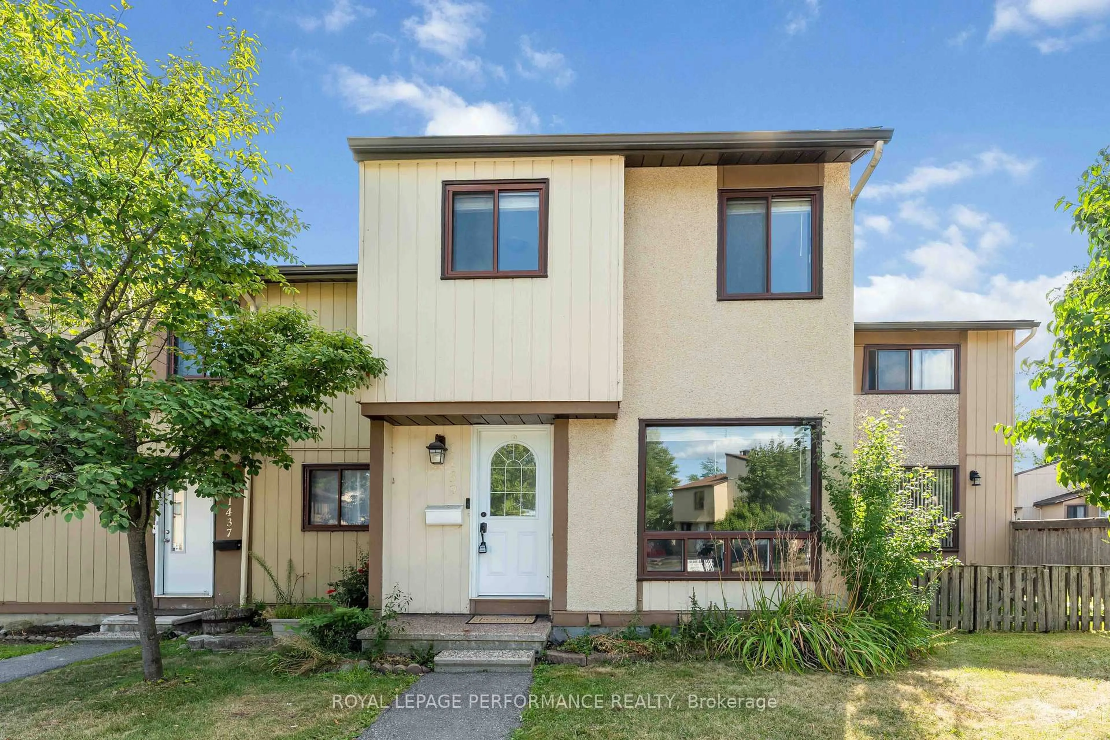 Home with vinyl exterior material, street for 1439 Bethamy Lane #28, Ottawa Ontario K1J 8P7