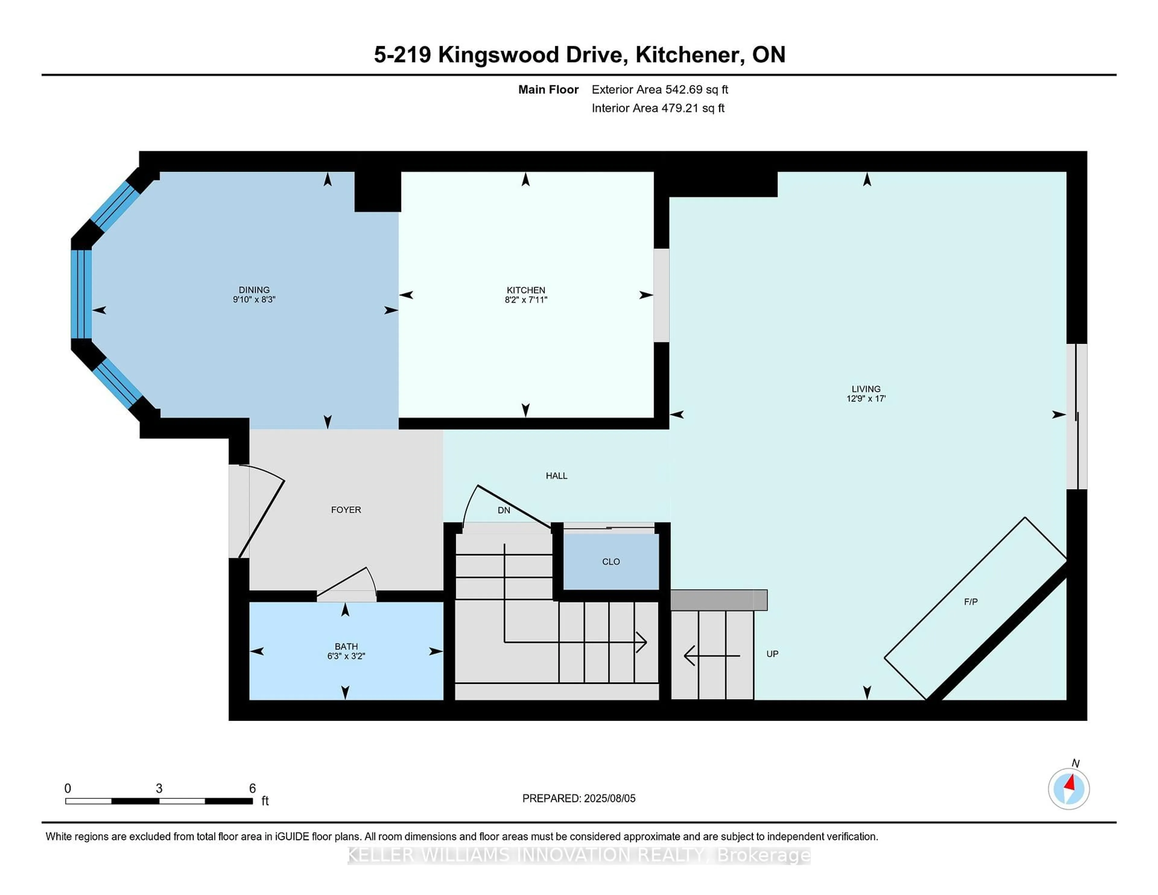 Floor plan for 219 Kingswood Dr #5, Kitchener Ontario N2E 3J4