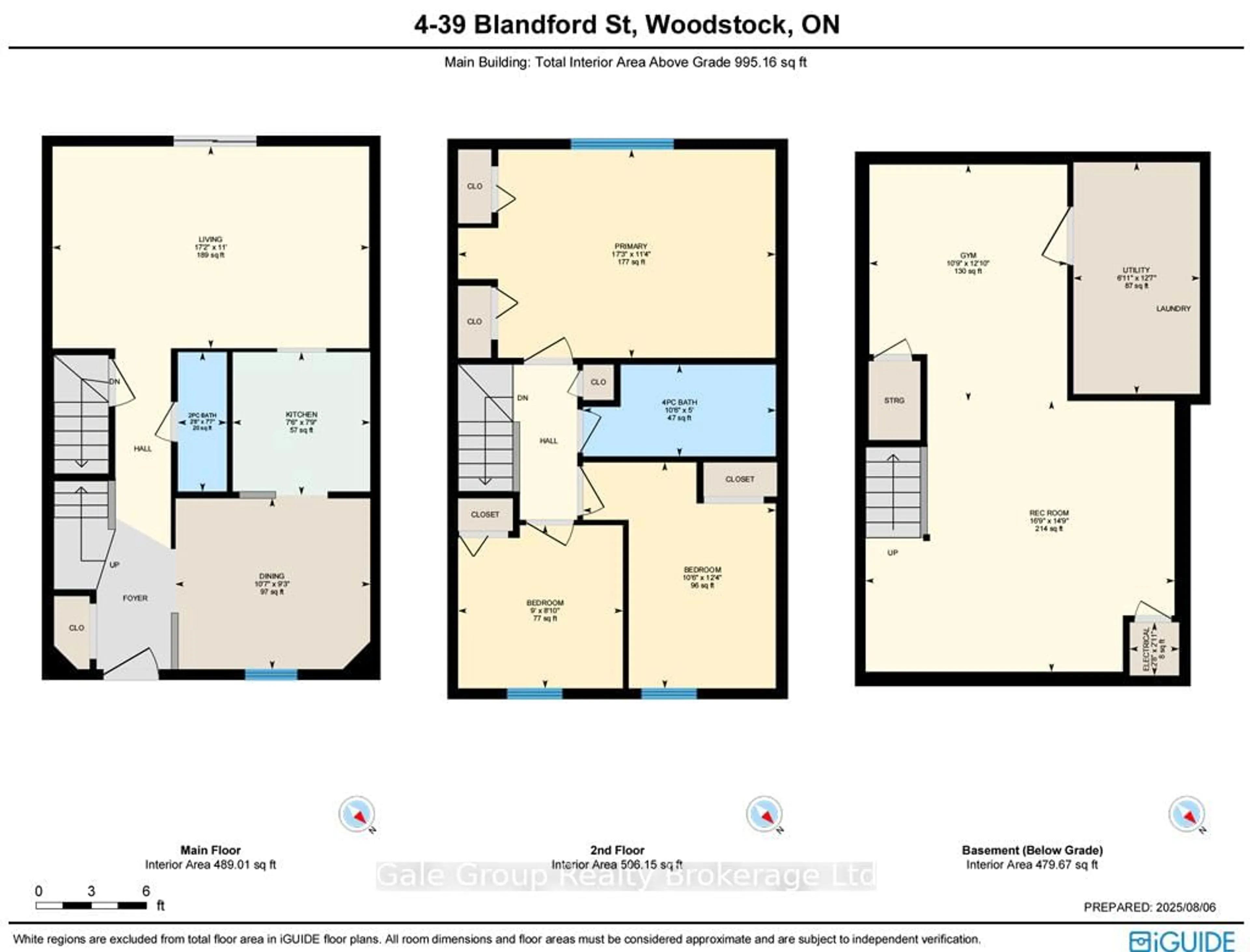 Floor plan for 39 BLANDFORD St #4, Woodstock Ontario N4S 7H7