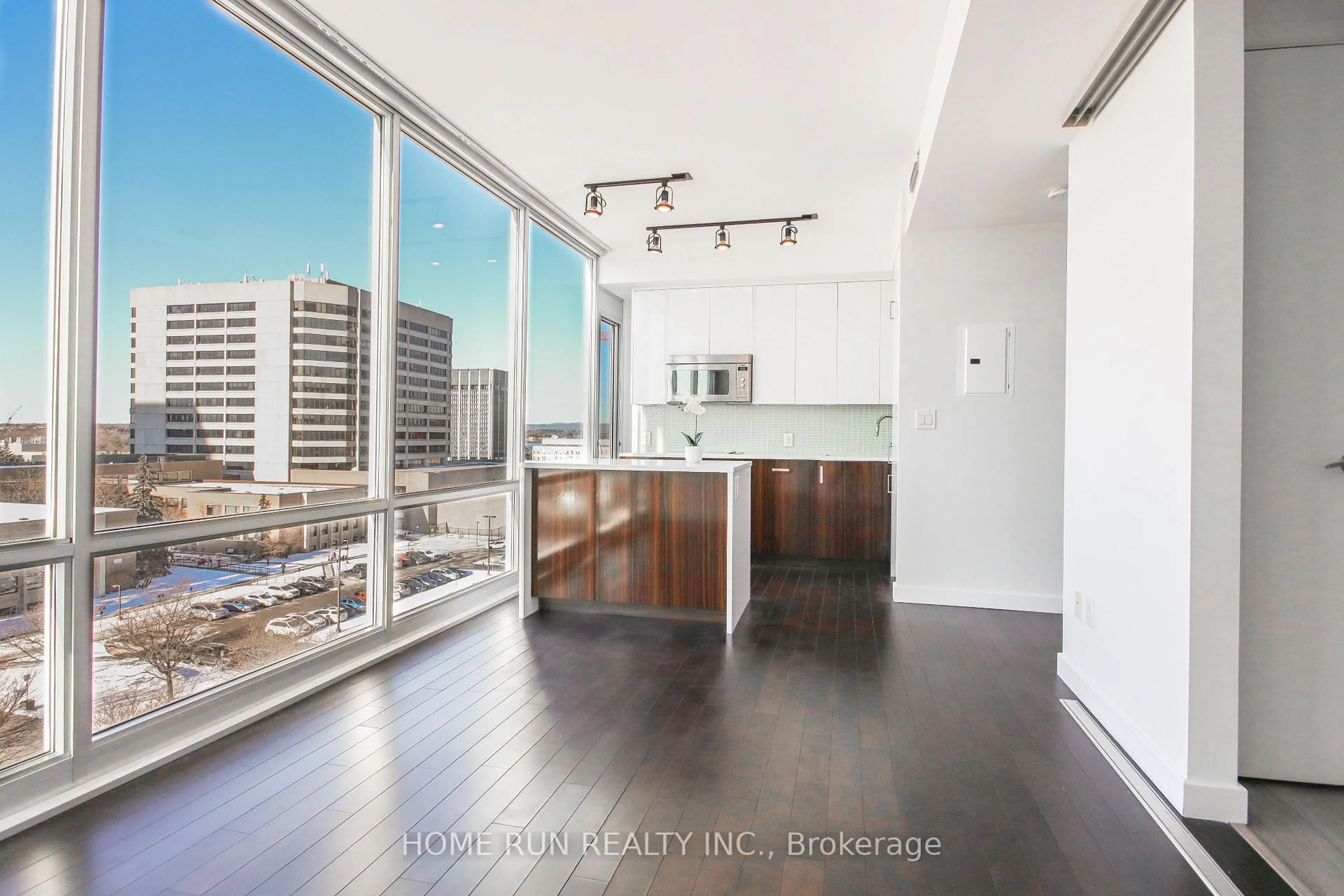 Open concept kitchen, wood/laminate floor for 201 PARKDALE Ave #805, Ottawa Ontario K1Y 1E8