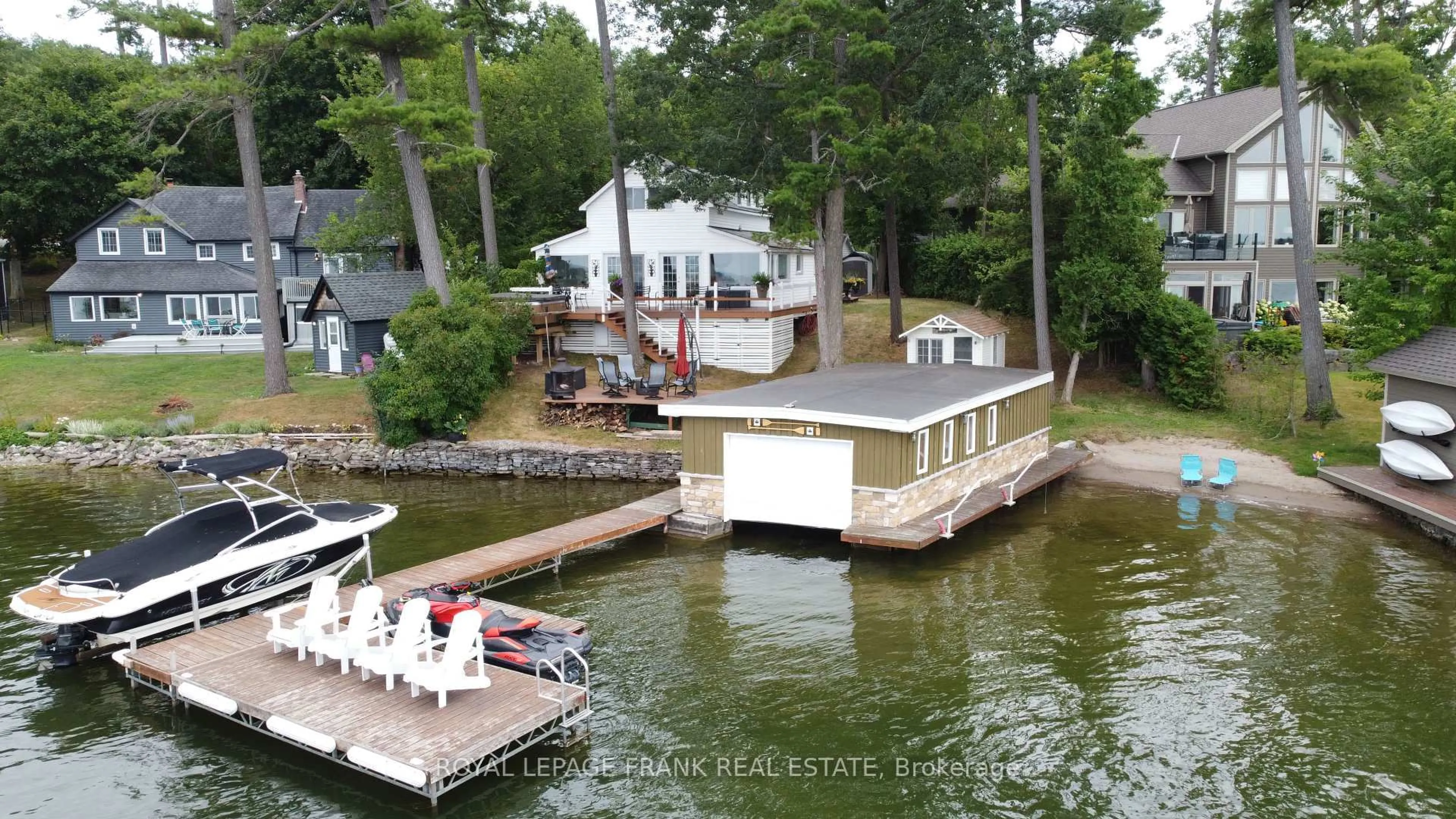 A pic from outside/outdoor area/front of a property/back of a property/a pic from drone, water/lake/river/ocean view for 670 Hatton Ave, Selwyn Ontario K0L 1H0