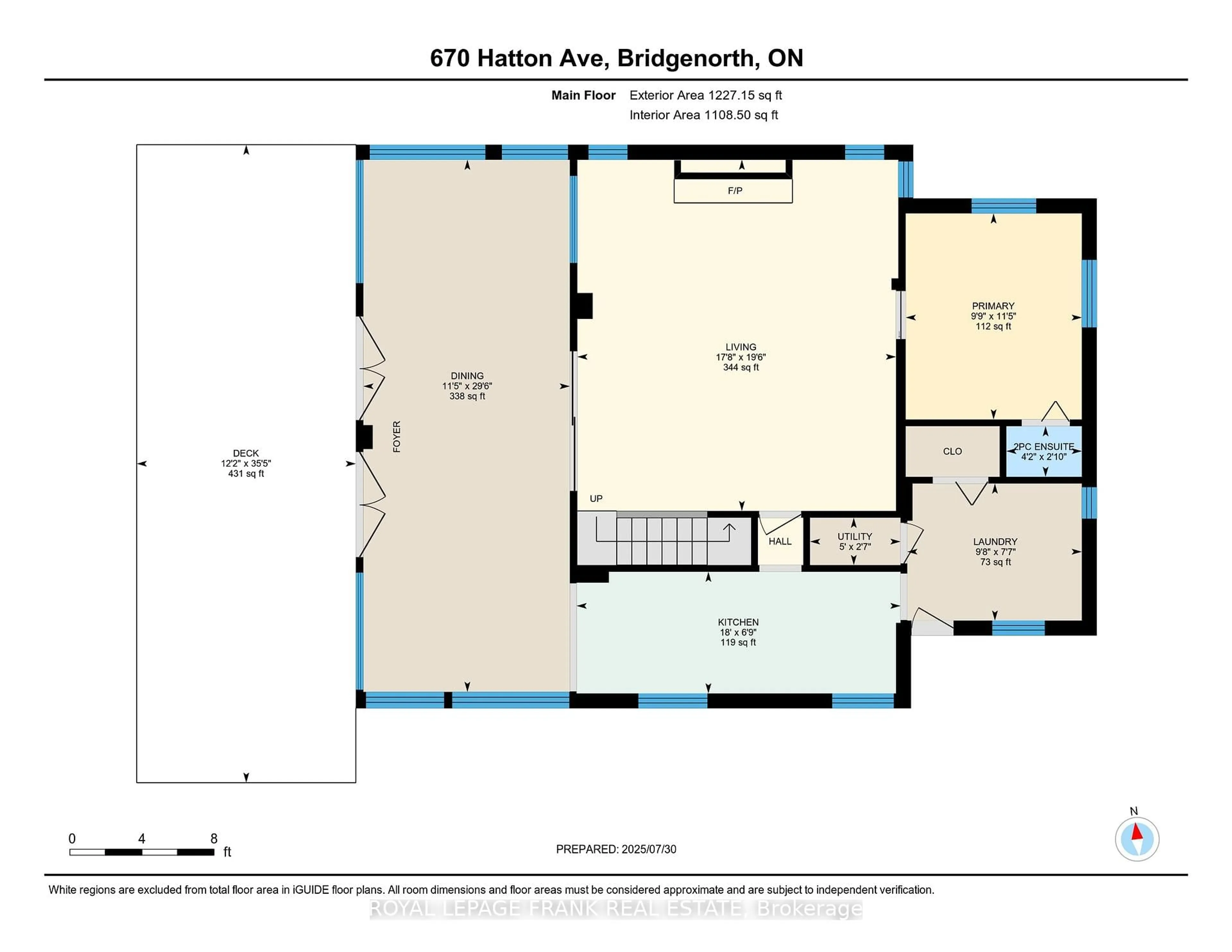 Floor plan for 670 Hatton Ave, Selwyn Ontario K0L 1H0