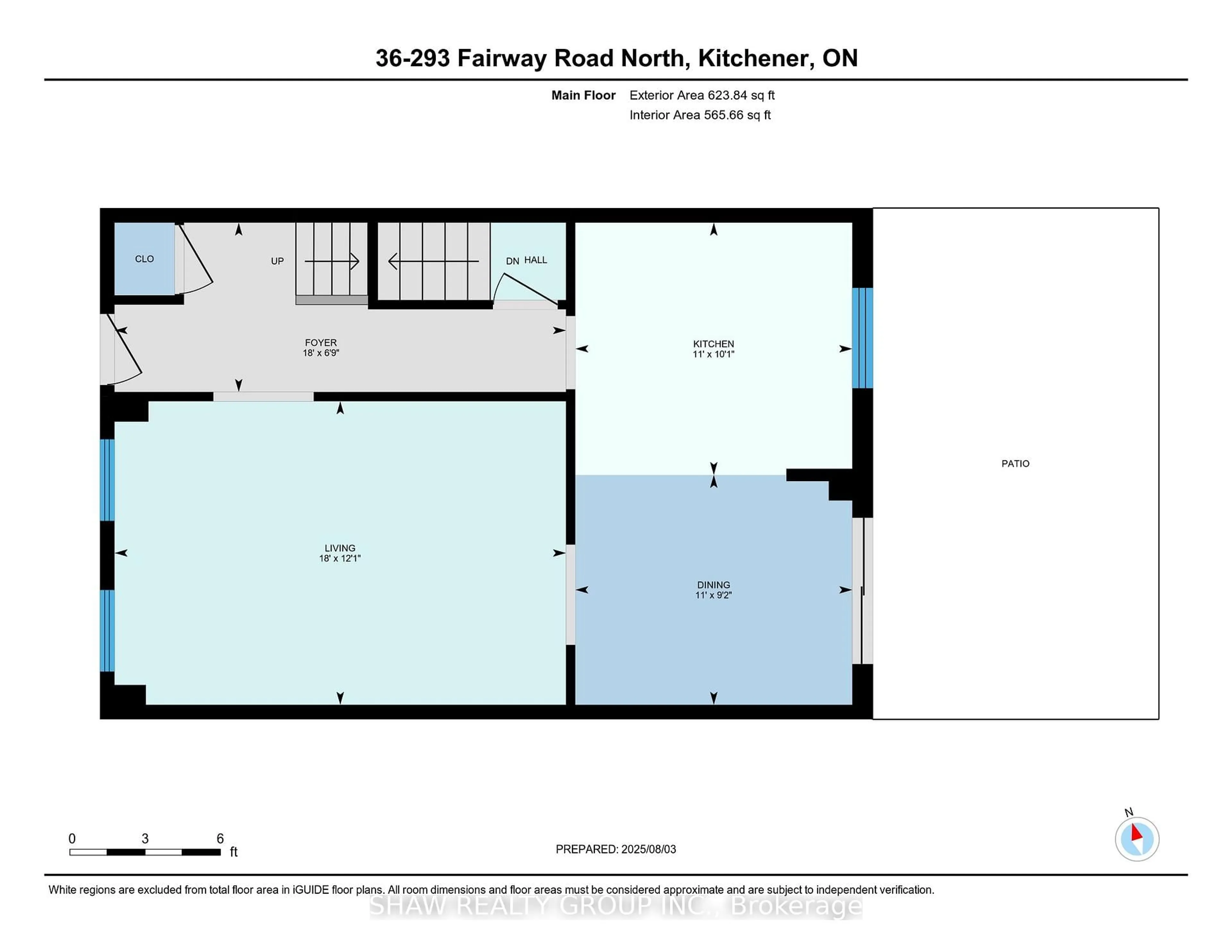 Floor plan for 293 Fairway Rd #36, Kitchener Ontario N2A 2P1