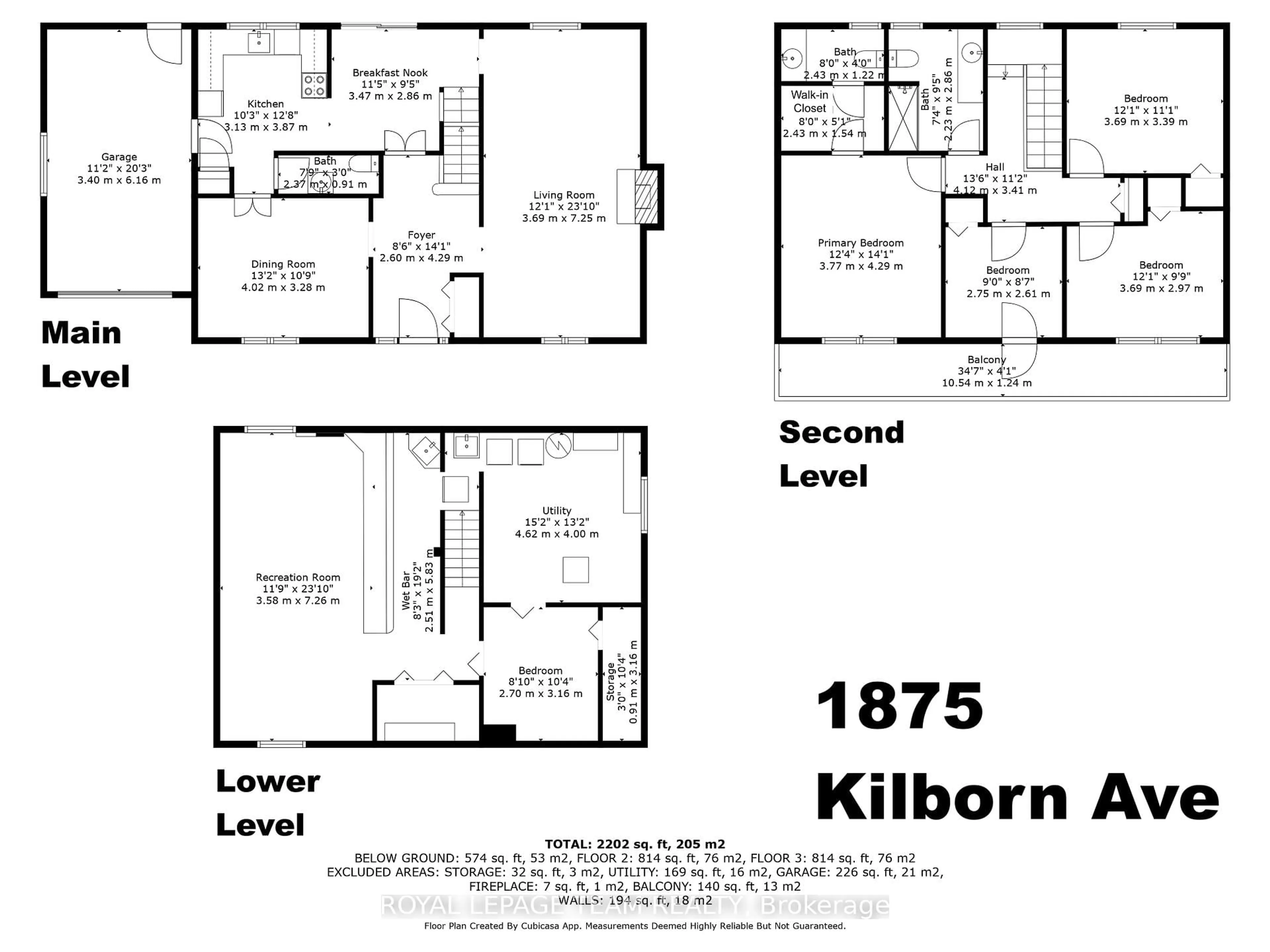 Floor plan for 1875 Kilborn Ave, Ottawa Ontario K1H 6N3