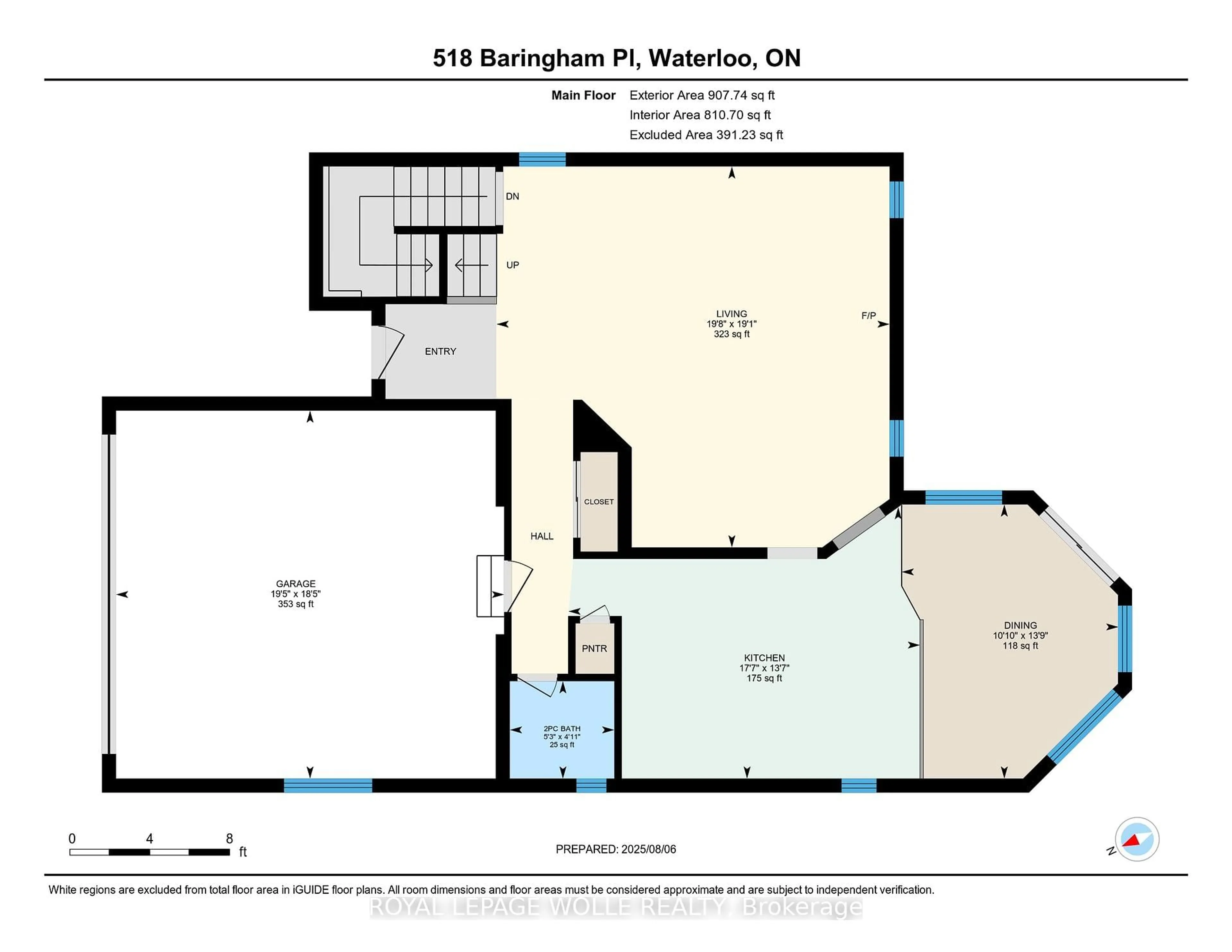 Floor plan for 518 Baringham Pl, Waterloo Ontario N2T 2J4