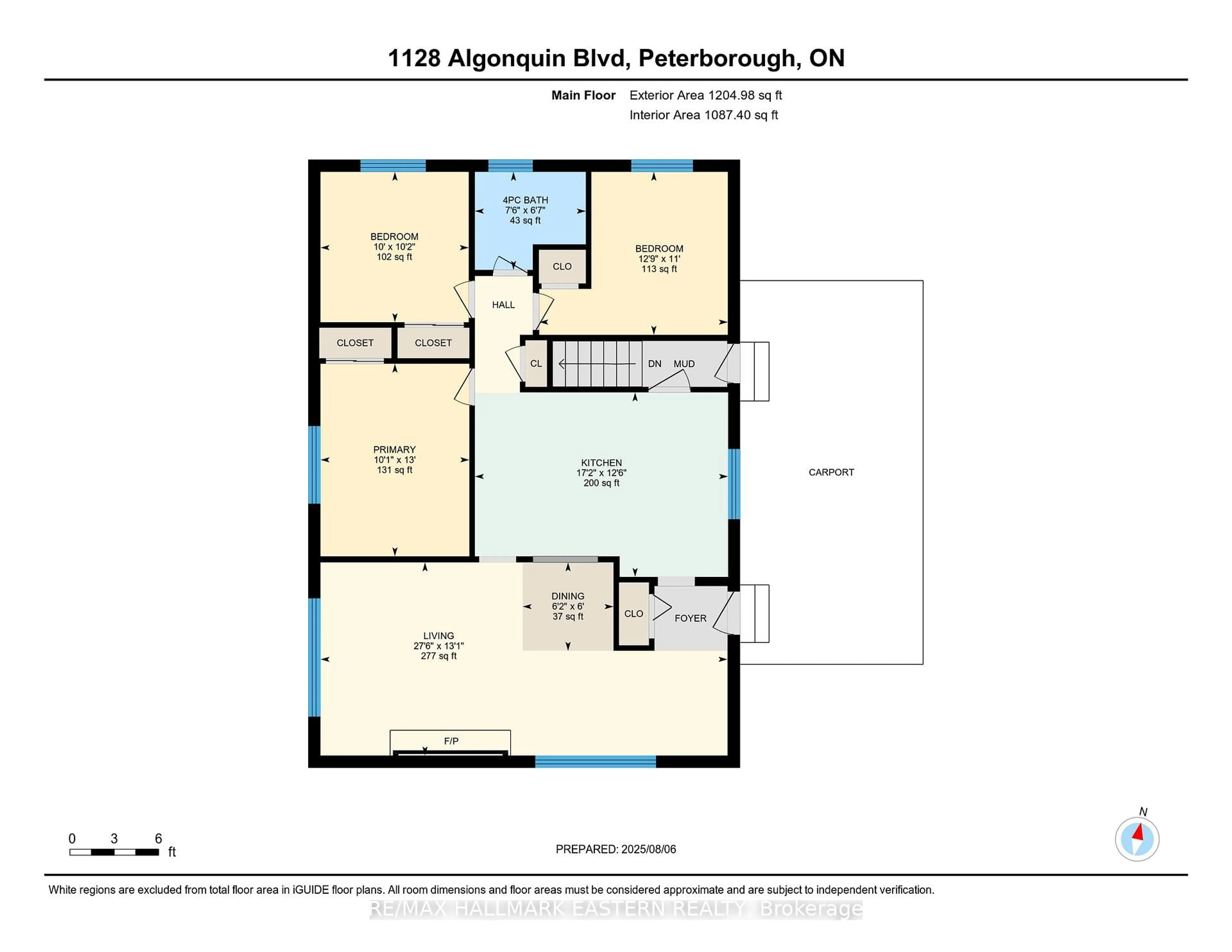 Floor plan for 1128 Algonquin Blvd, Peterborough North Ontario K9H 6N2