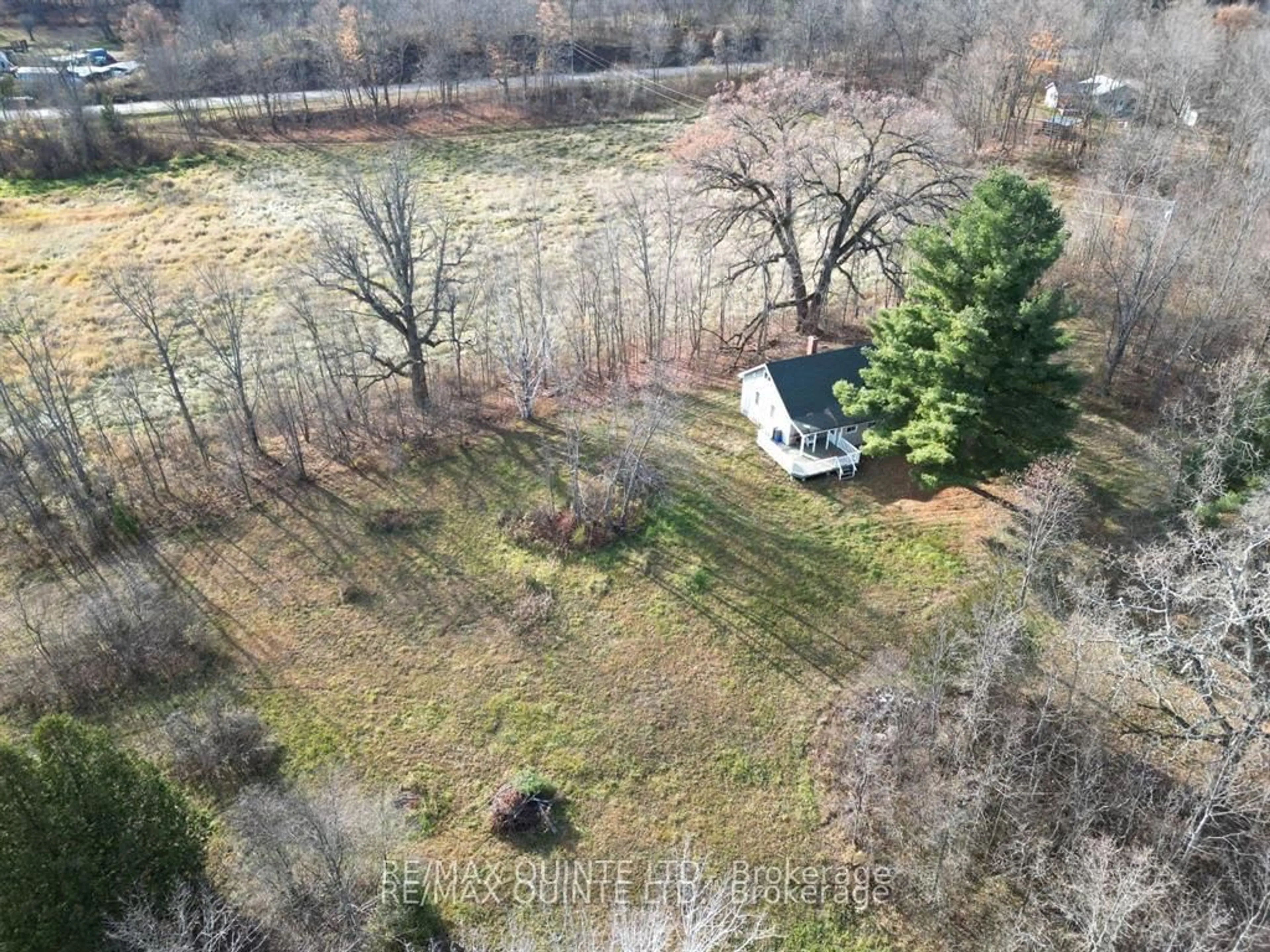 A pic from outside/outdoor area/front of a property/back of a property/a pic from drone, forest/trees view for 1578 Cooper Rd, Madoc Ontario K0K 2K0