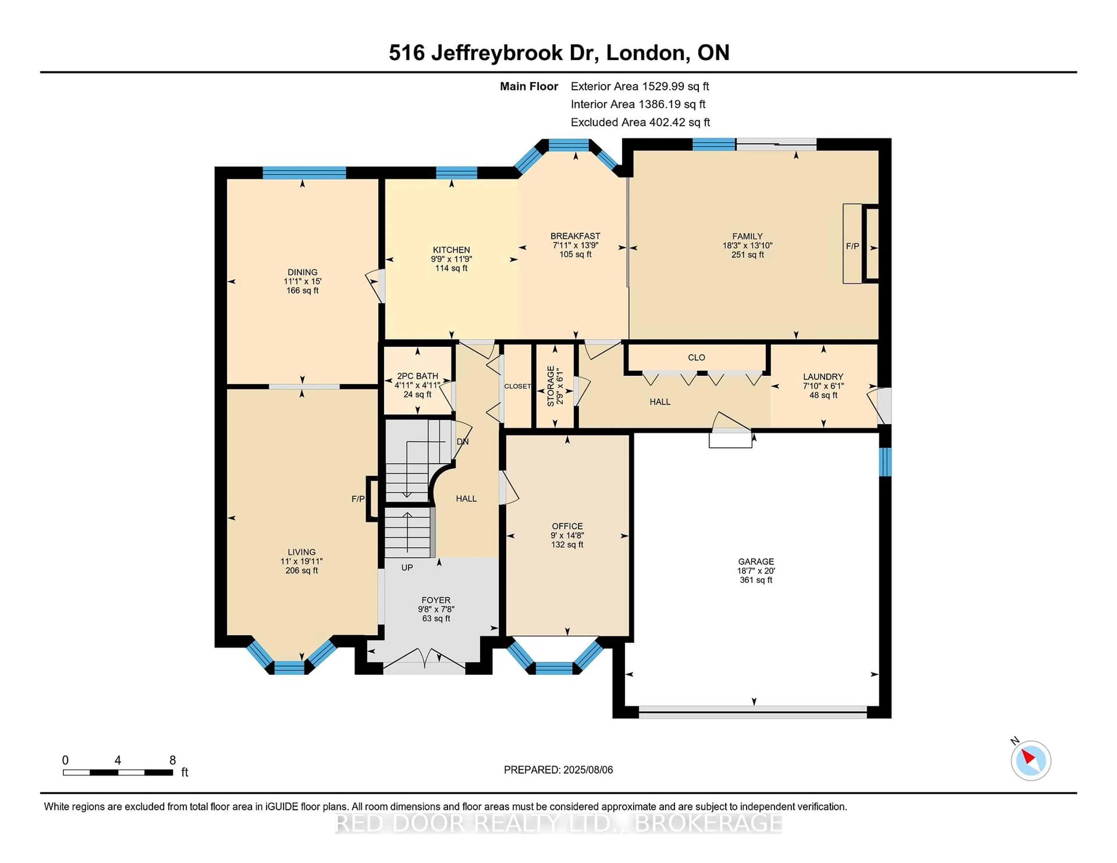 Floor plan for 516 Jeffreybrook Dr, London North Ontario N5X 2S6