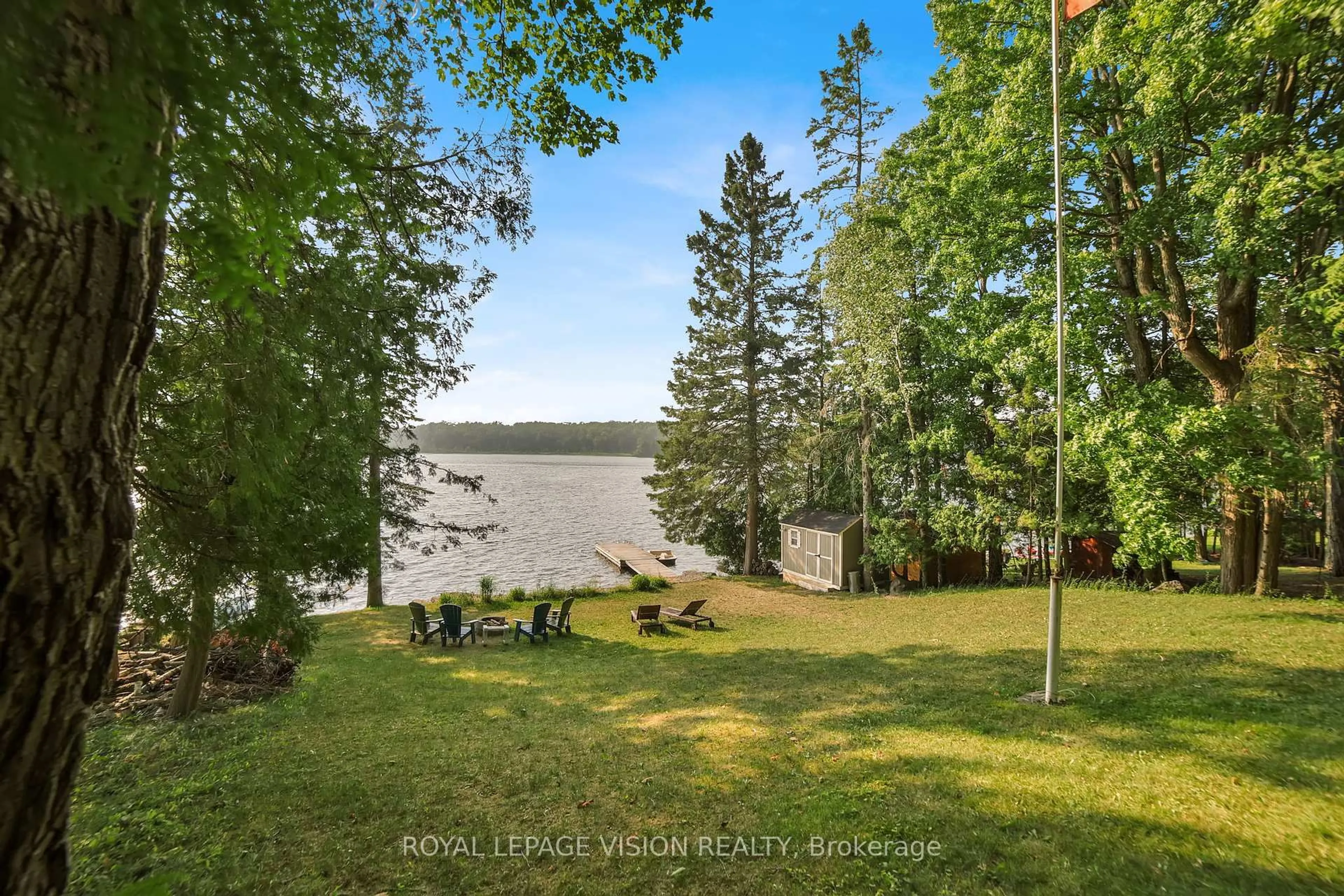 Patio, water/lake/river/ocean view for 197 Lightning Point Rd, Kawartha Lakes Ontario K0M 1K0
