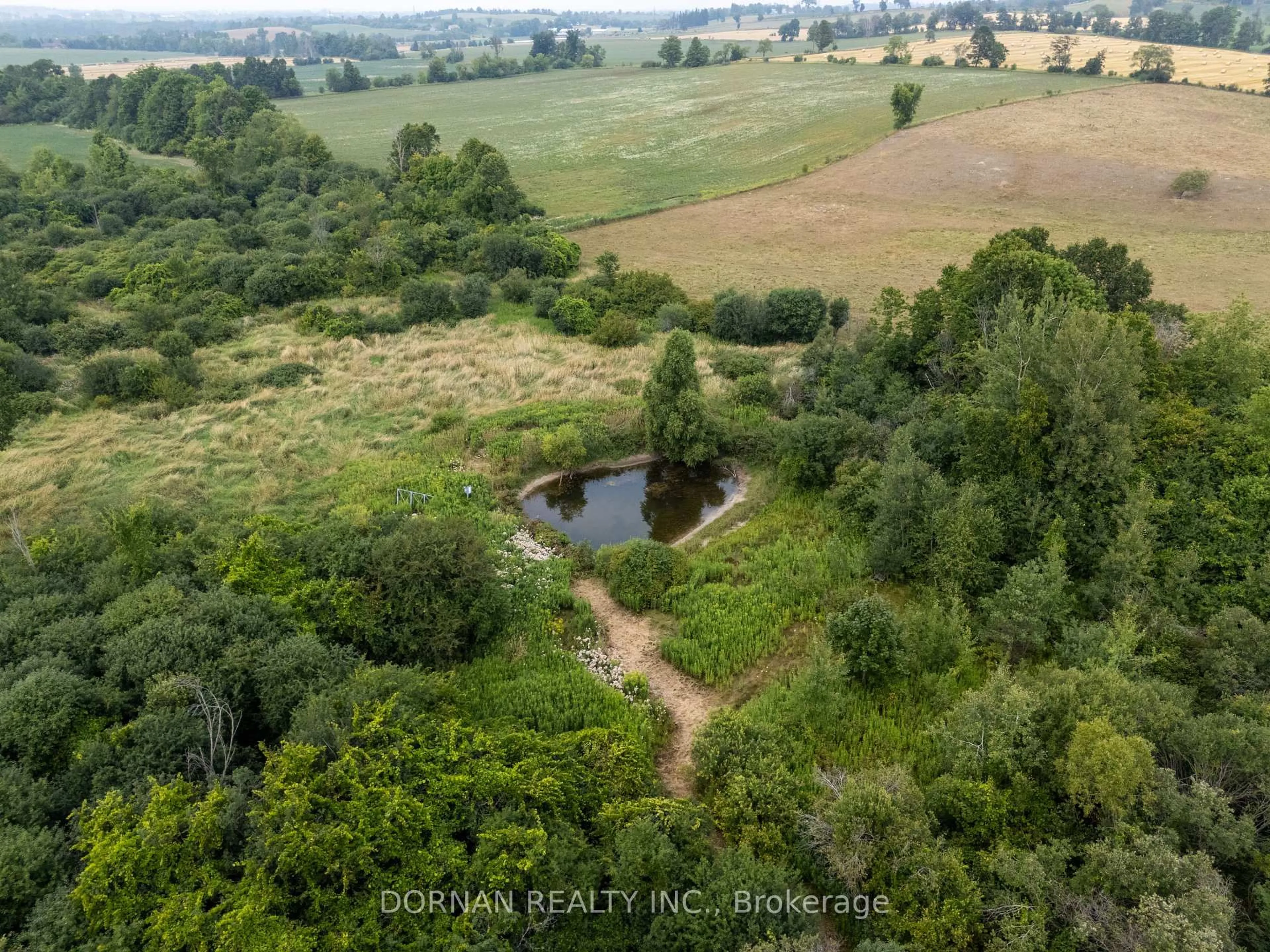 A pic from outside/outdoor area/front of a property/back of a property/a pic from drone, forest/trees view for 5858 Eagleson Line, Cavan Monaghan Ontario L0A 1G0