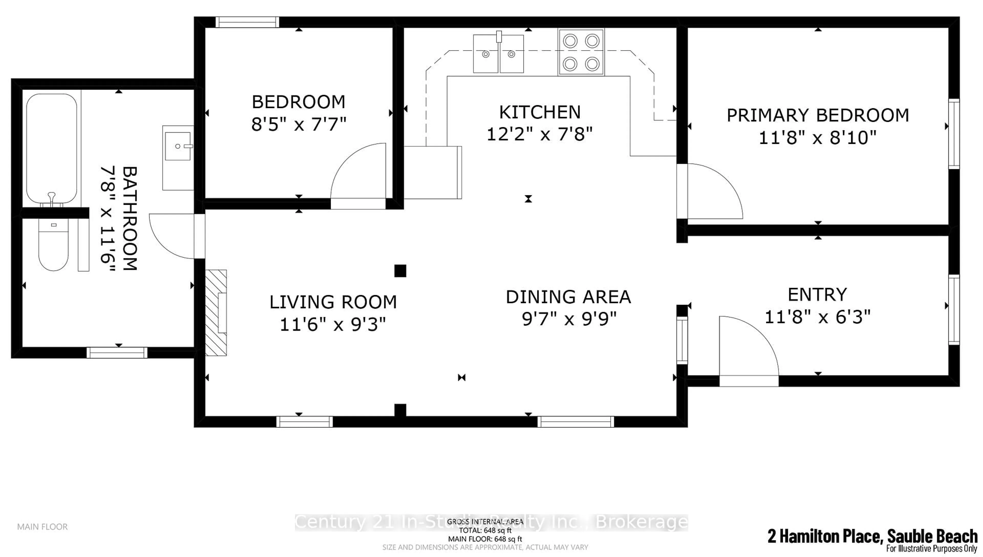 Floor plan for 2 Hamilton Pl, South Bruce Peninsula Ontario N0H 2G0
