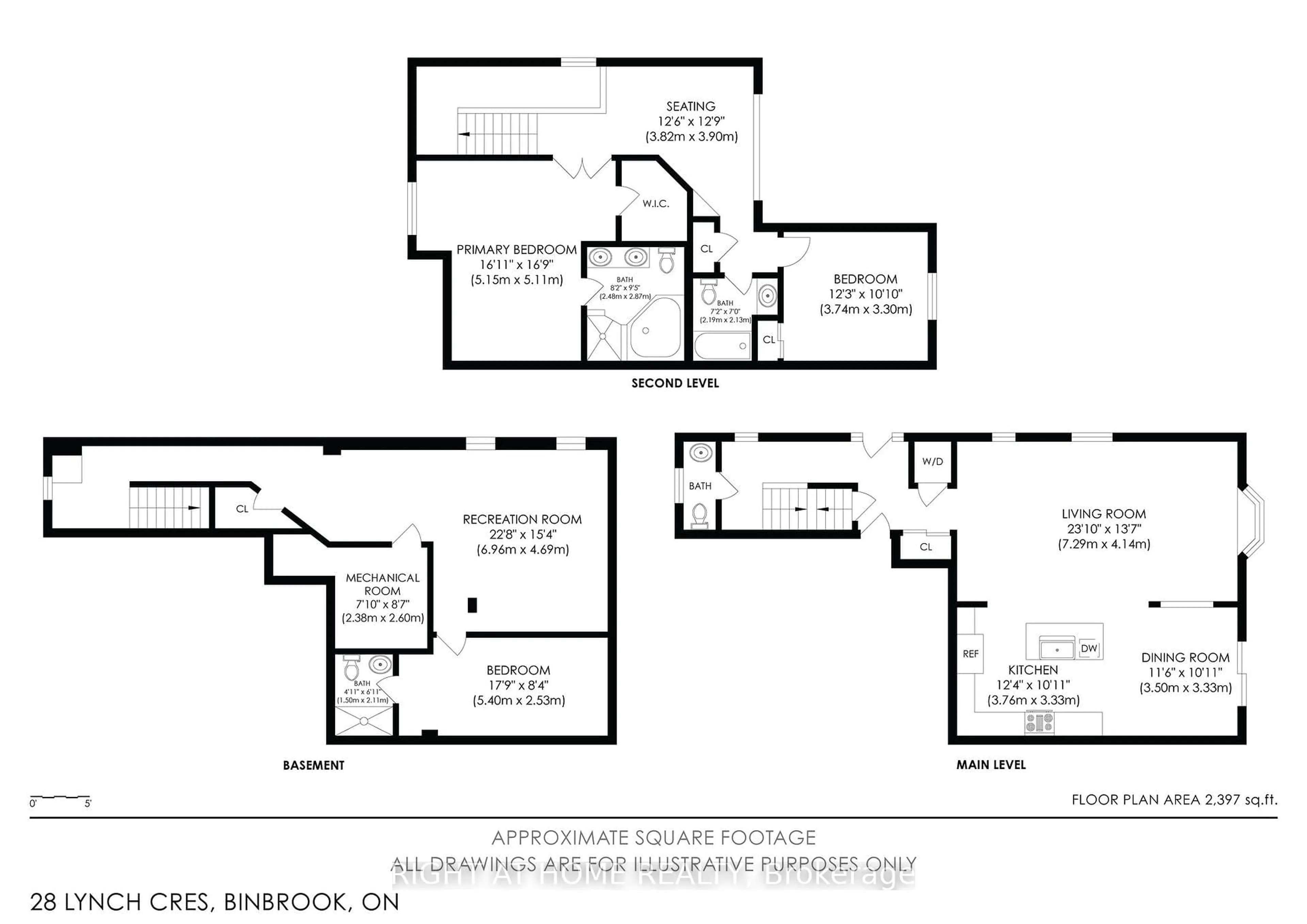 Floor plan for 28 Lynch Cres, Hamilton Ontario L0R 1C0