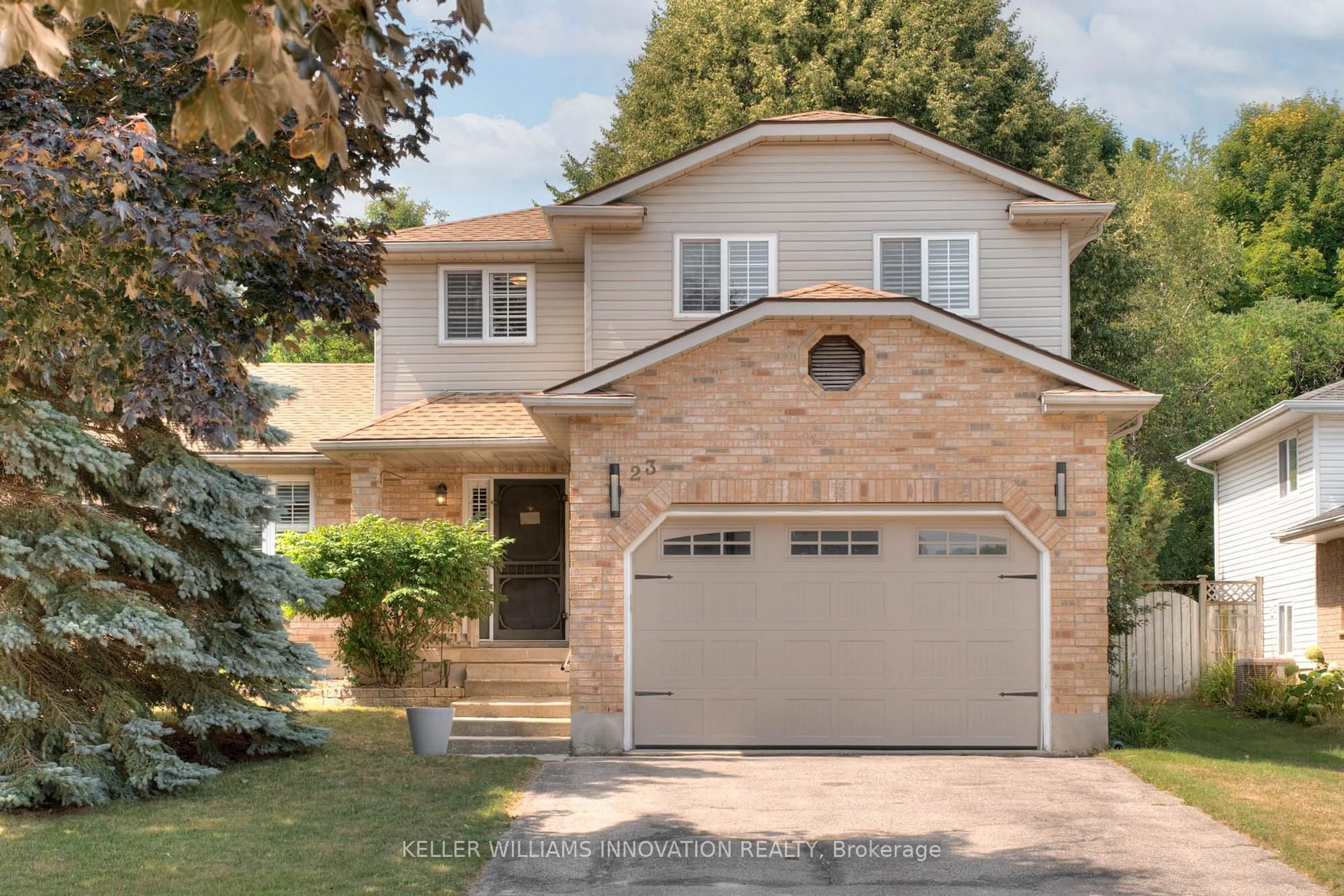 Home with brick exterior material, street for 23 Tami Crt, Kitchener Ontario N2B 3V2