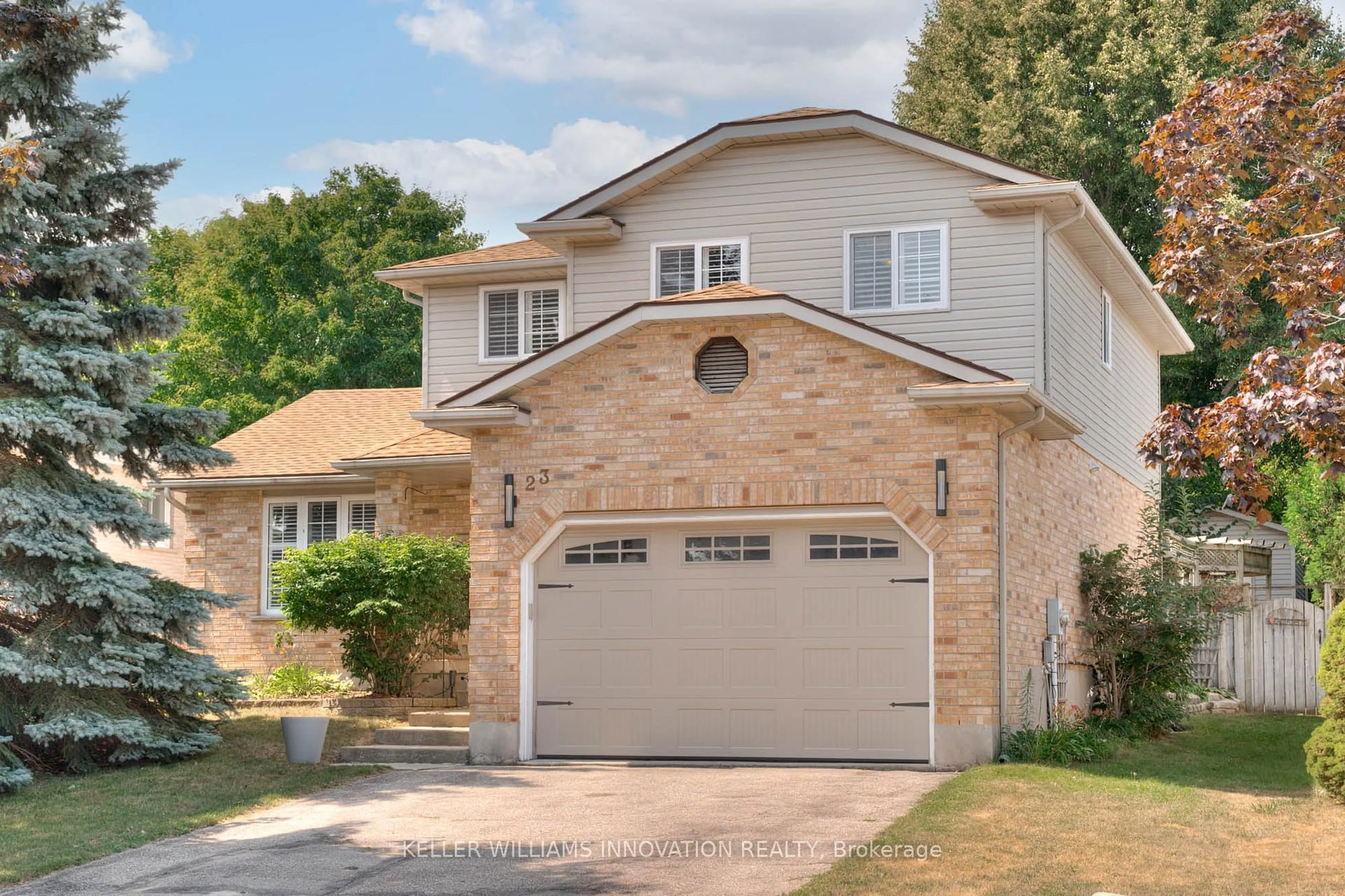 Home with brick exterior material, street for 23 Tami Crt, Kitchener Ontario N2B 3V2