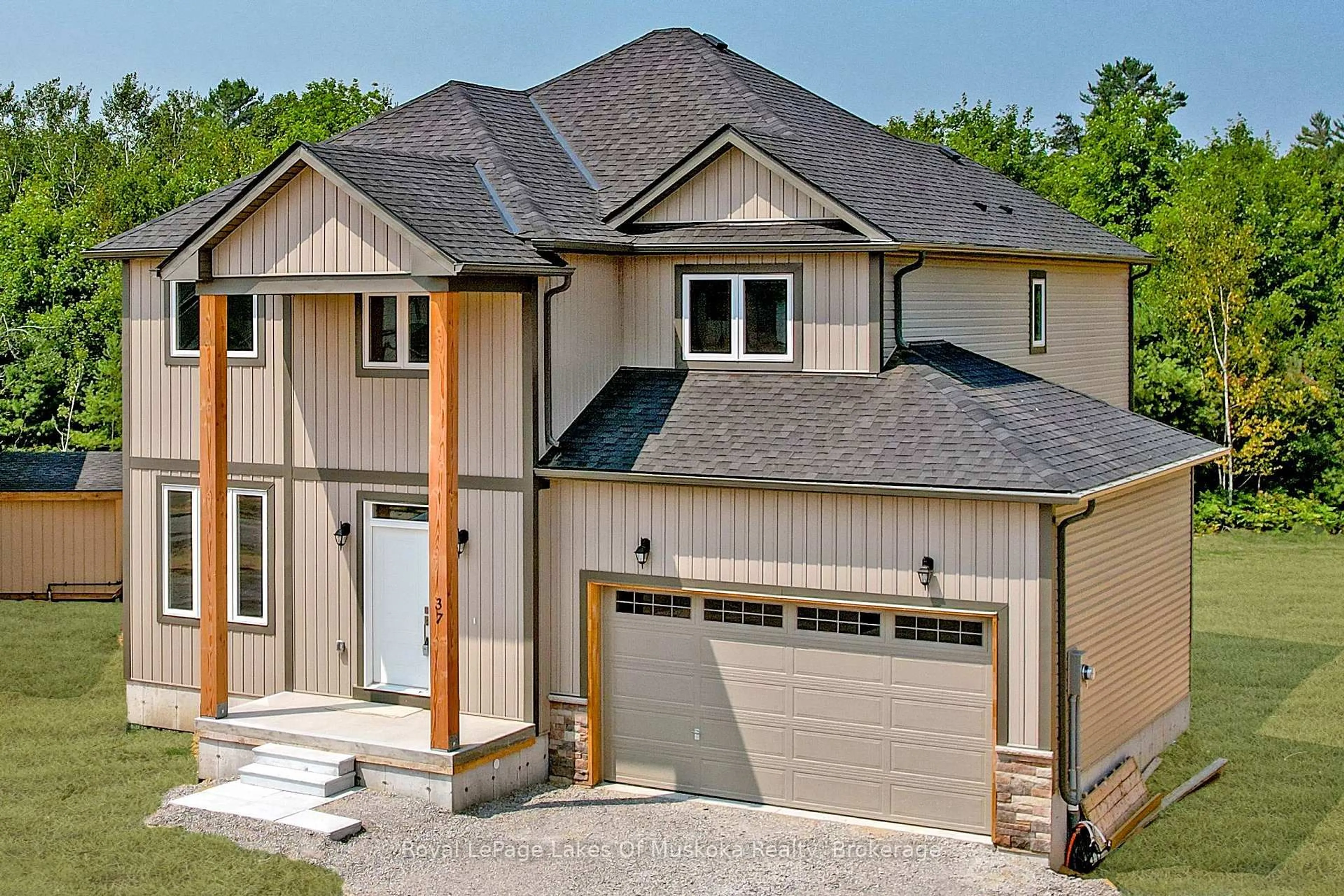 Home with brick exterior material, street for 37 Whitehorn Park, Bracebridge Ontario P1L 0A7