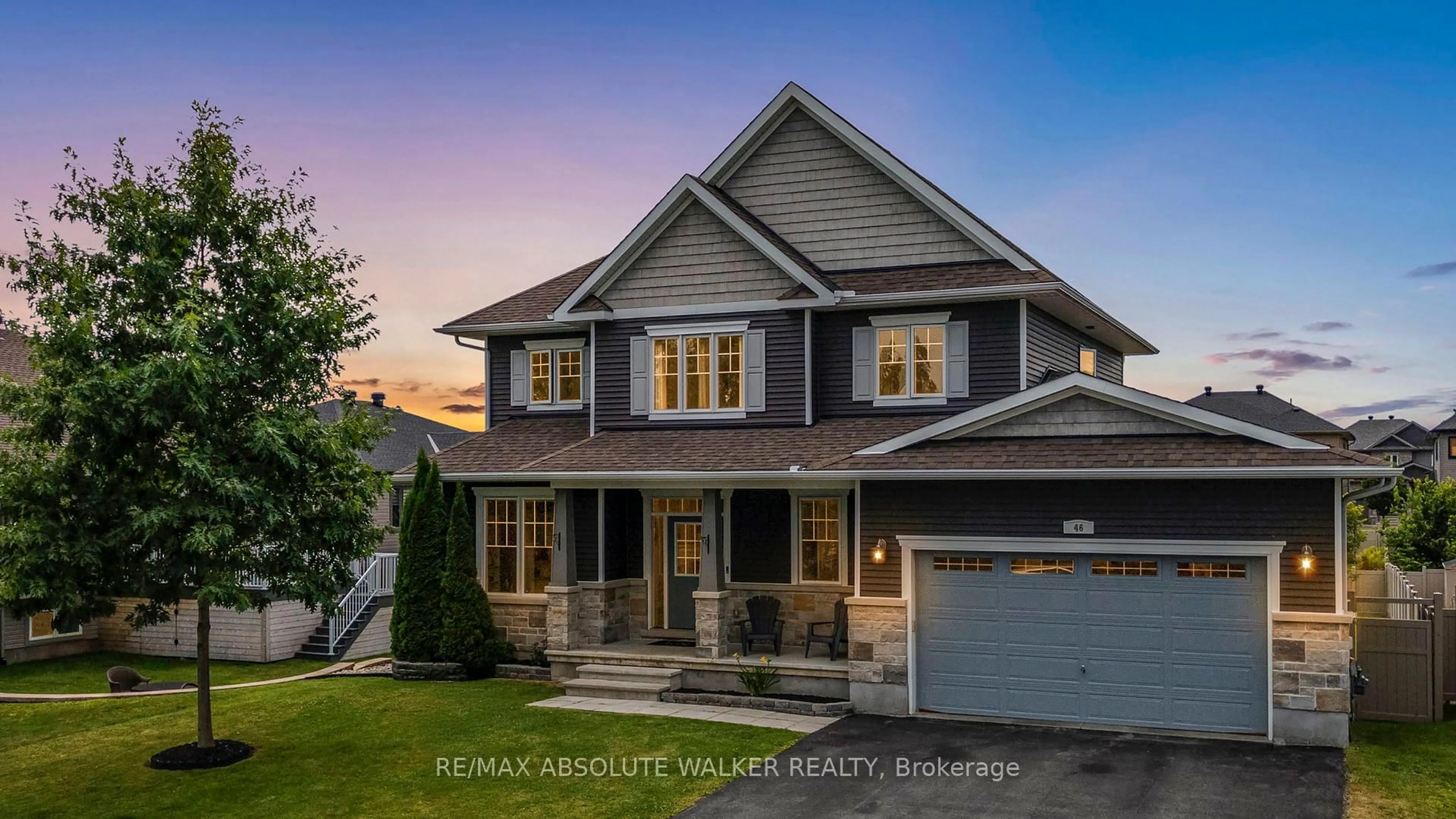Home with vinyl exterior material, street for 46 Bryce Crt, Carleton Place Ontario K7A 0E5
