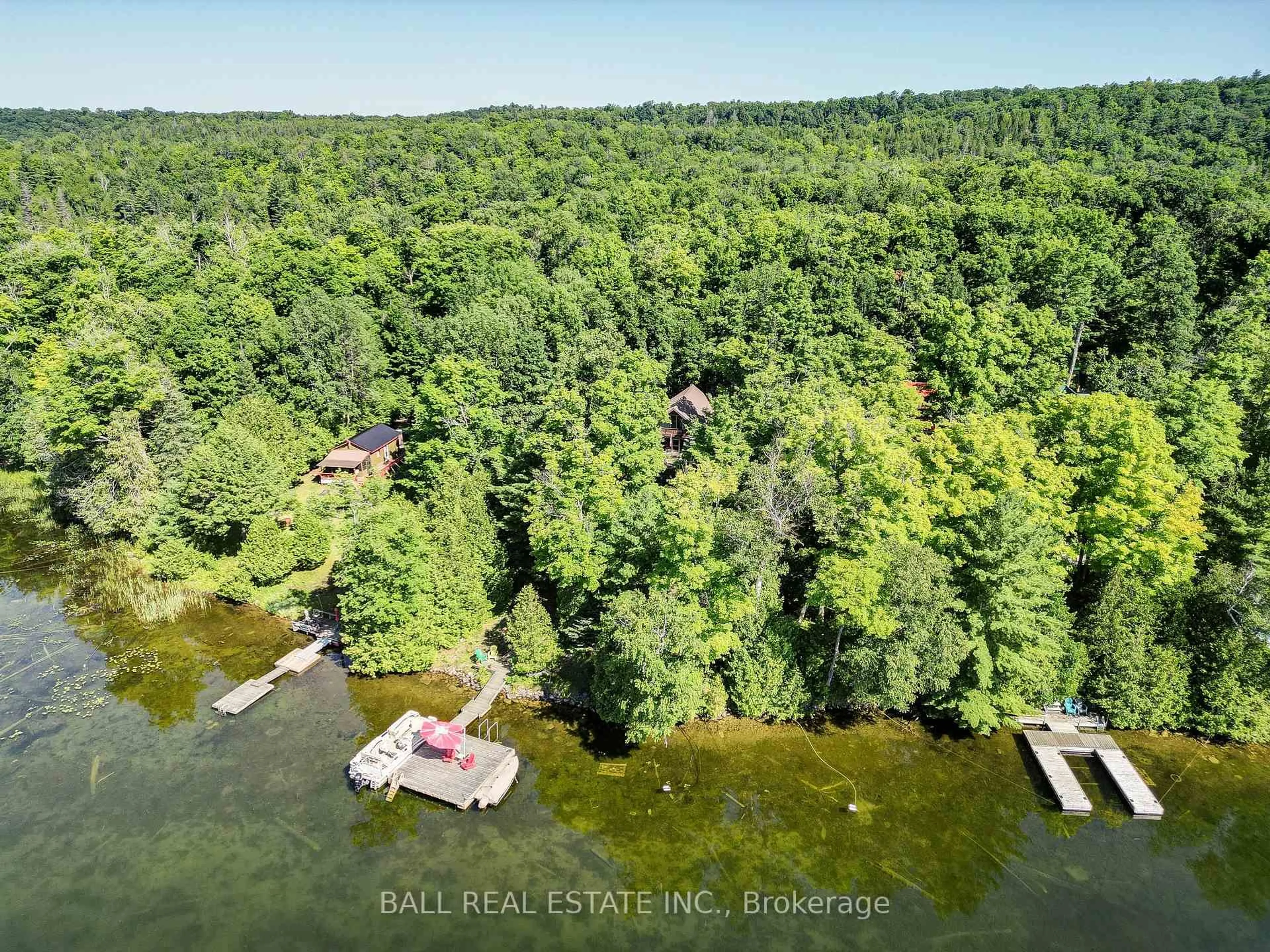 A pic from outside/outdoor area/front of a property/back of a property/a pic from drone, water/lake/river/ocean view for 351 Limerick Lake Shore, Hastings Ontario K0L 1W0