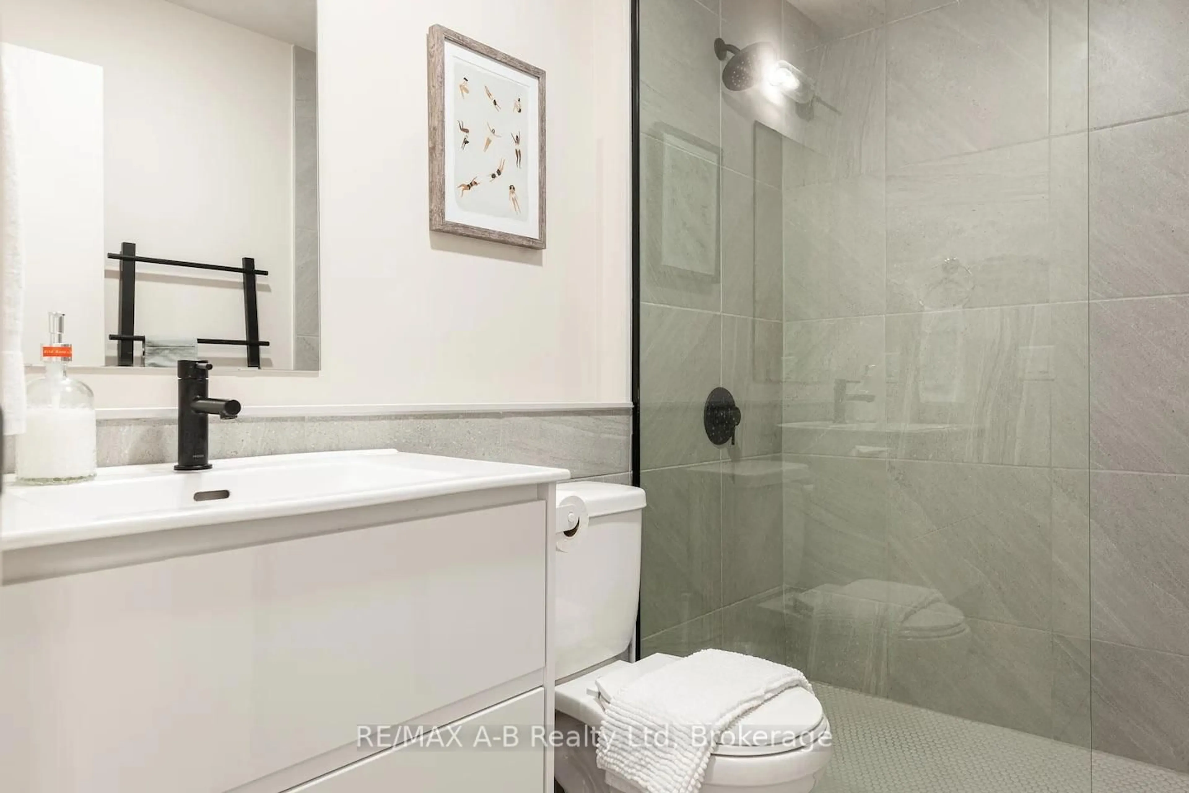 Standard bathroom, ceramic/tile floor for 245 Downie St #208, Stratford Ontario N5A 1X5