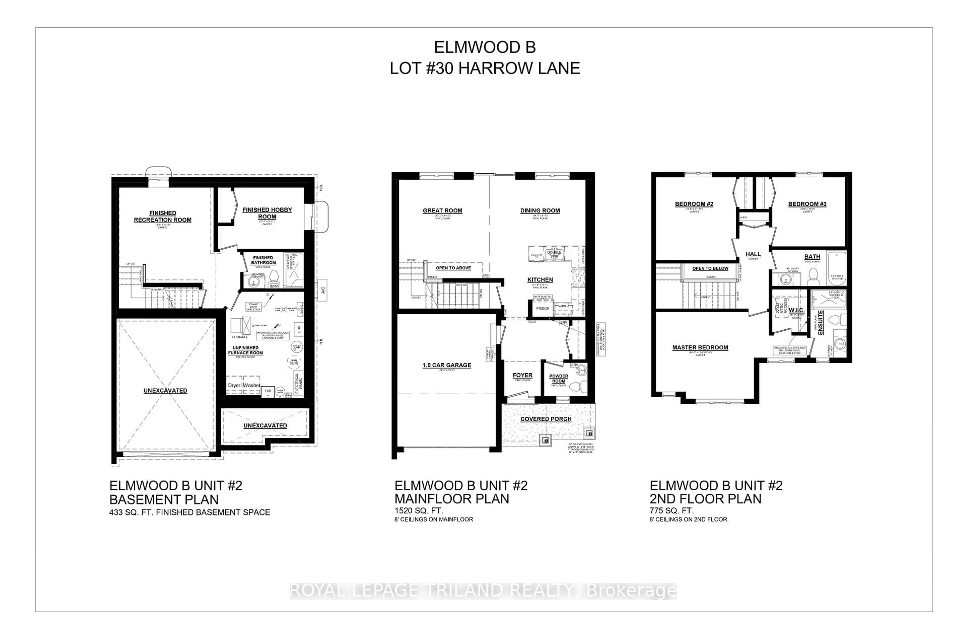 Floor plan for 27 HARROW Lane, St. Thomas Ontario N5R 0P3