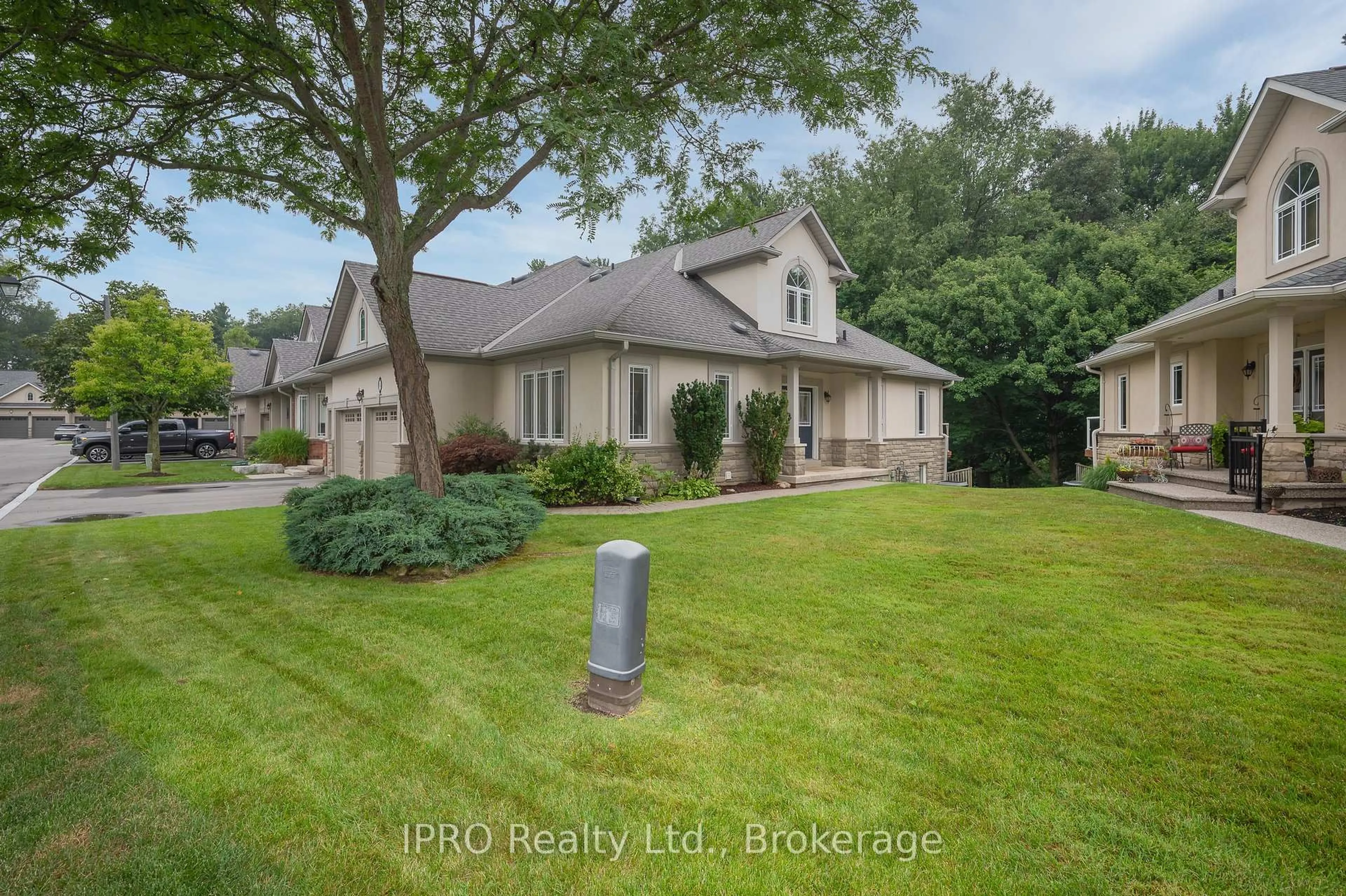 A pic from outside/outdoor area/front of a property/back of a property/a pic from drone, street for 40 Wesleyan Crt #45, Hamilton Ontario L9G 5C7
