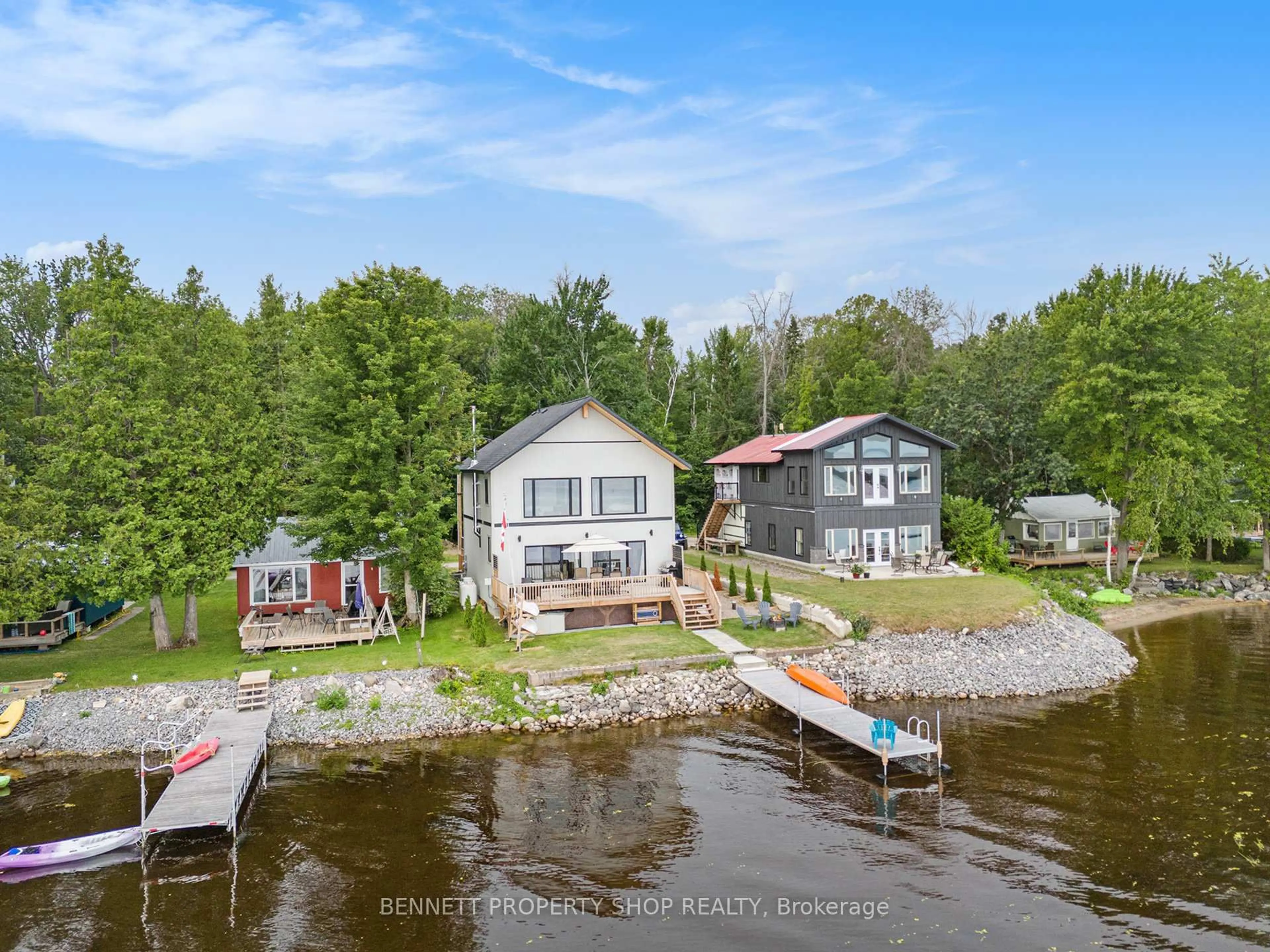 A pic from outside/outdoor area/front of a property/back of a property/a pic from drone, water/lake/river/ocean view for 3020 Black Bay Lane, R.R. #5 Lane, Renfrew Ontario K7V 3Z8