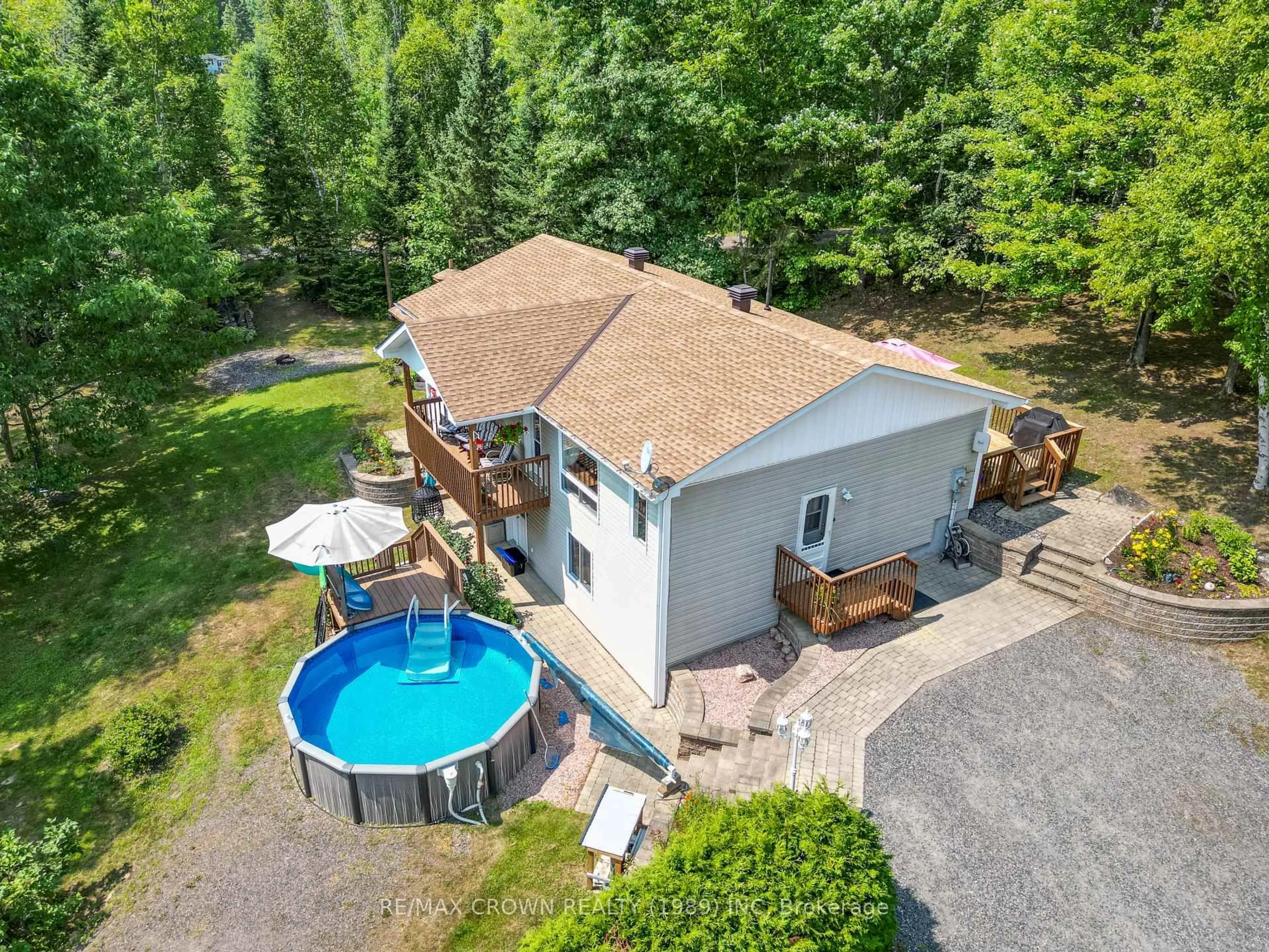 A pic from outside/outdoor area/front of a property/back of a property/a pic from drone, water/lake/river/ocean view for 369 Astorville Rd, East Ferris Ontario P0H 1B0